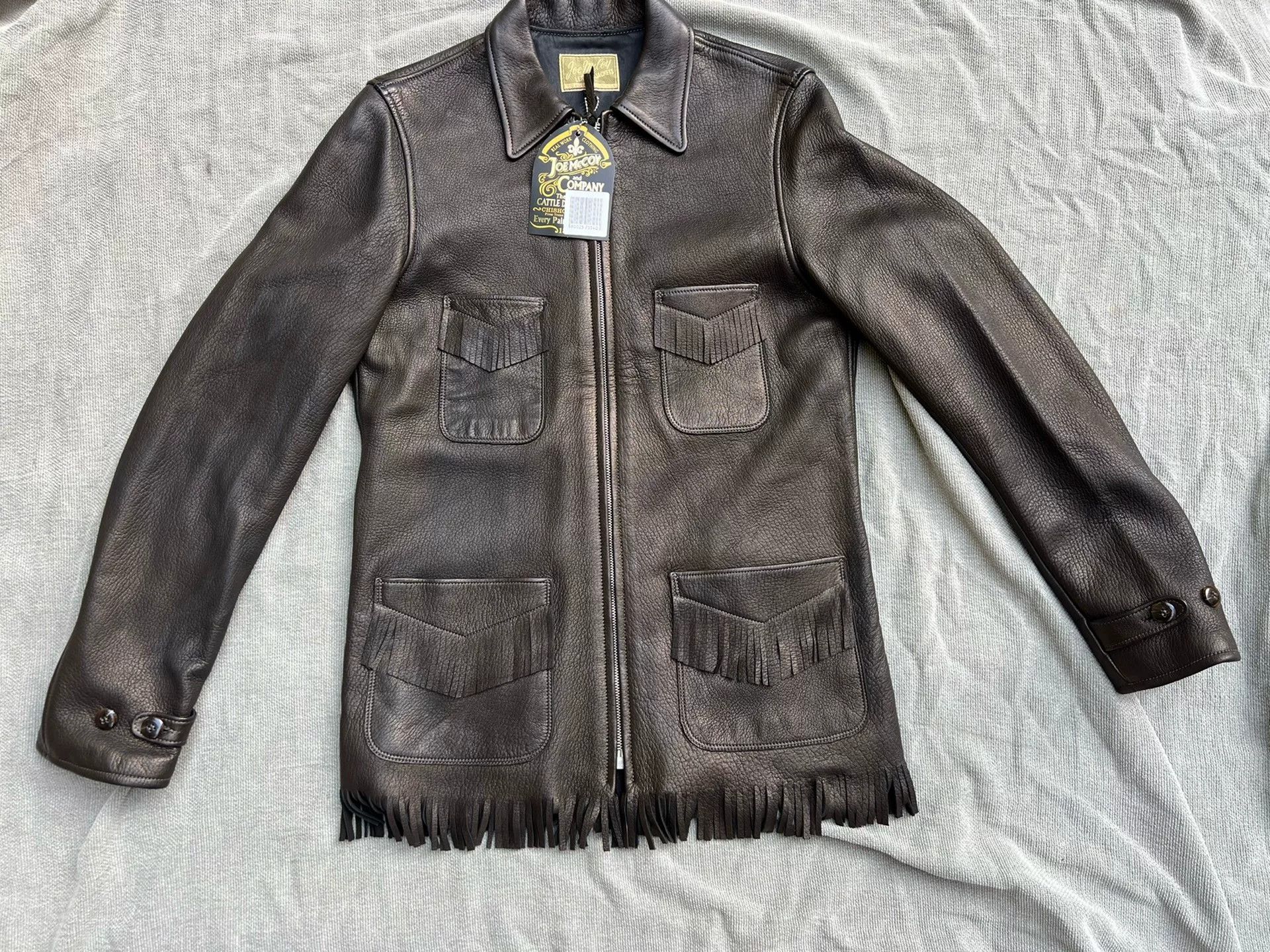 The Real McCoy's Joe McCoy Fringe Suede Leather Jacket Size US XS / EU 42 / 0 - 1 Thumbnail