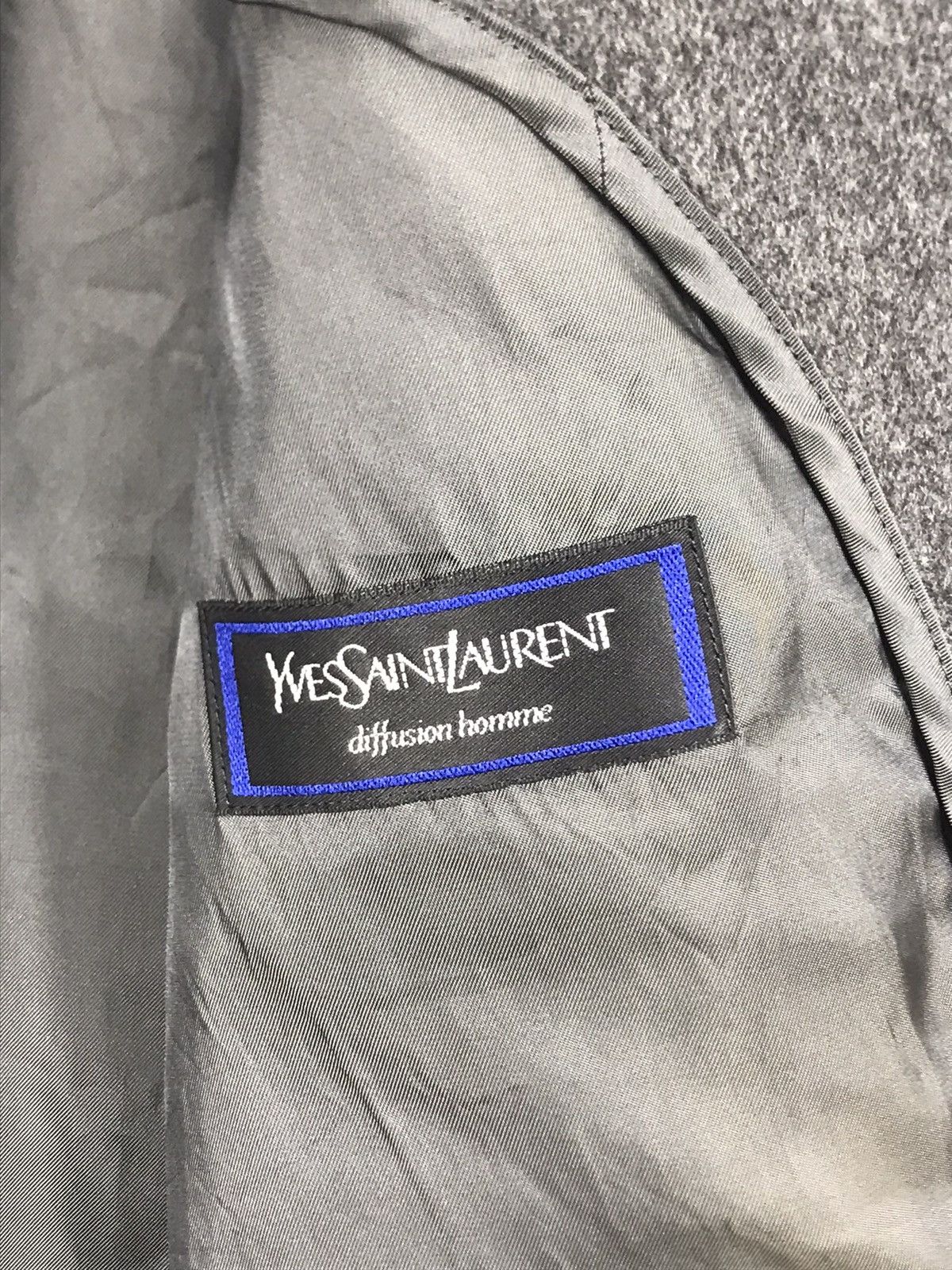 Yves Saint Laurent Yves Saint Laurent Diffusion Homme Vintage OverCoat Gray Size US M / EU 48-50 / 2 - 9 Thumbnail