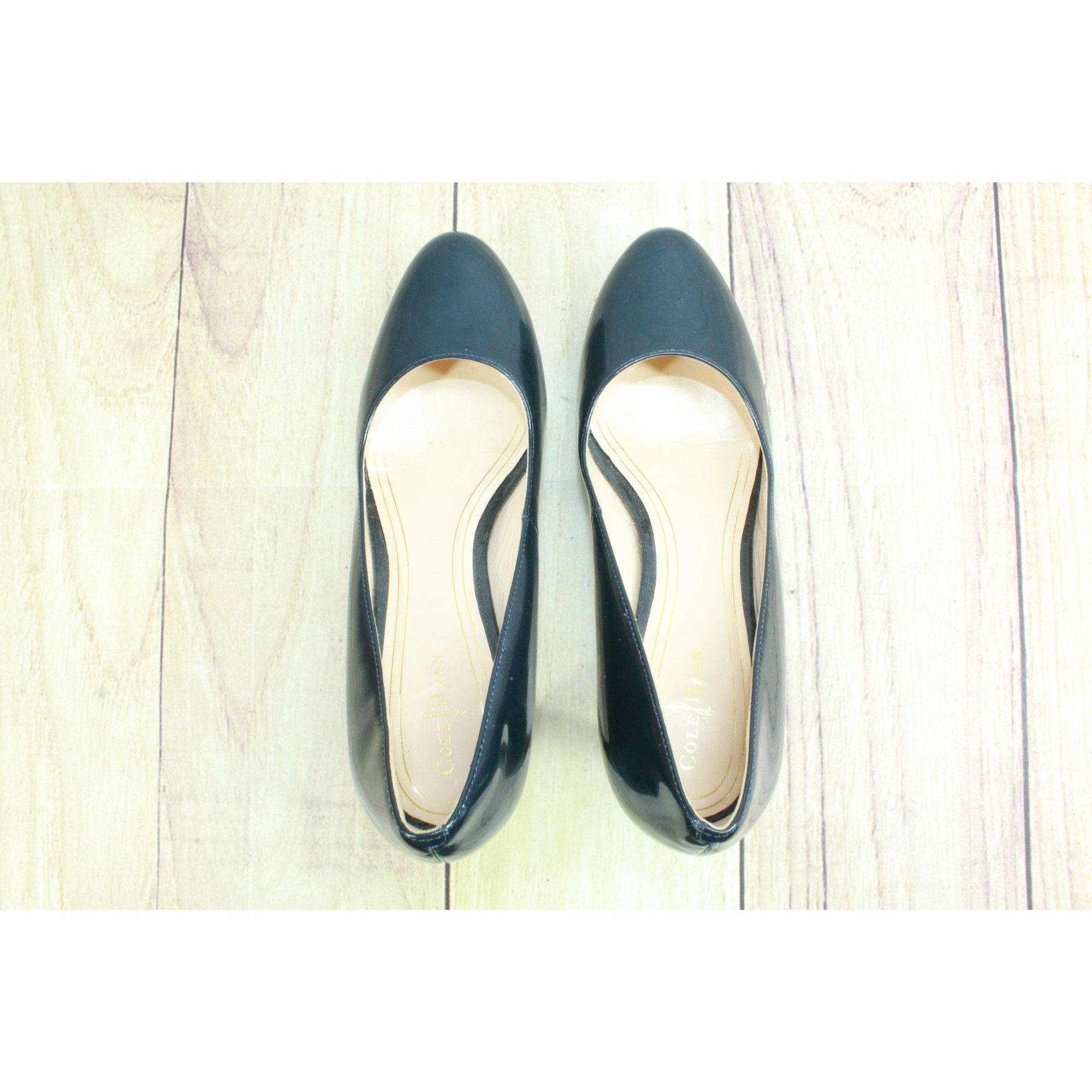 Cole Haan Cole Haan Gabbie Nike Air Black Leather Heels 8.5 Size US 8.5 / IT 38.5 - 7 Thumbnail