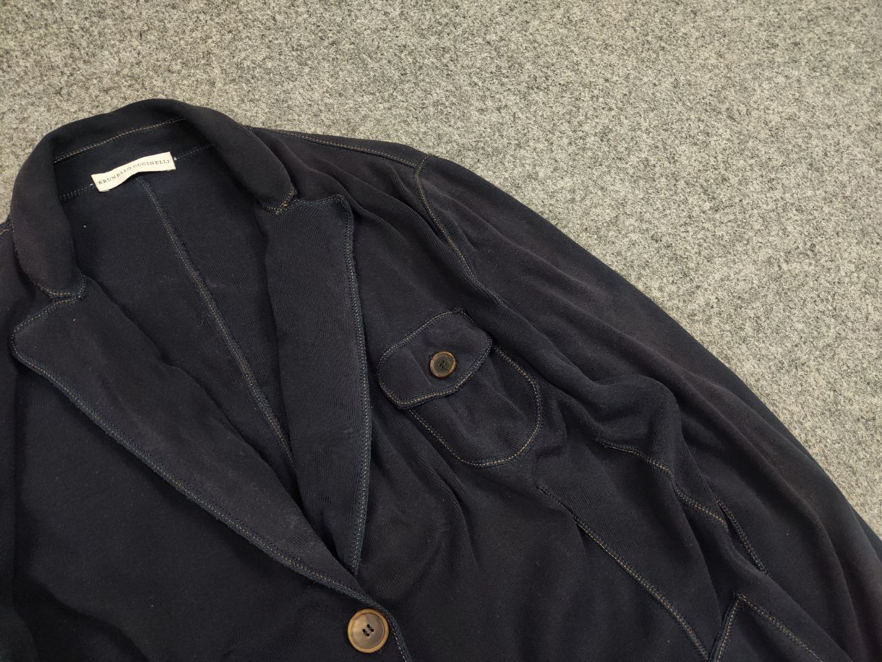 Brunello Cucinelli Brunello Cucinelli premium design classic Cotton Navy Blazer Size XL / US 12-14 / IT 48-50 - 11 Thumbnail