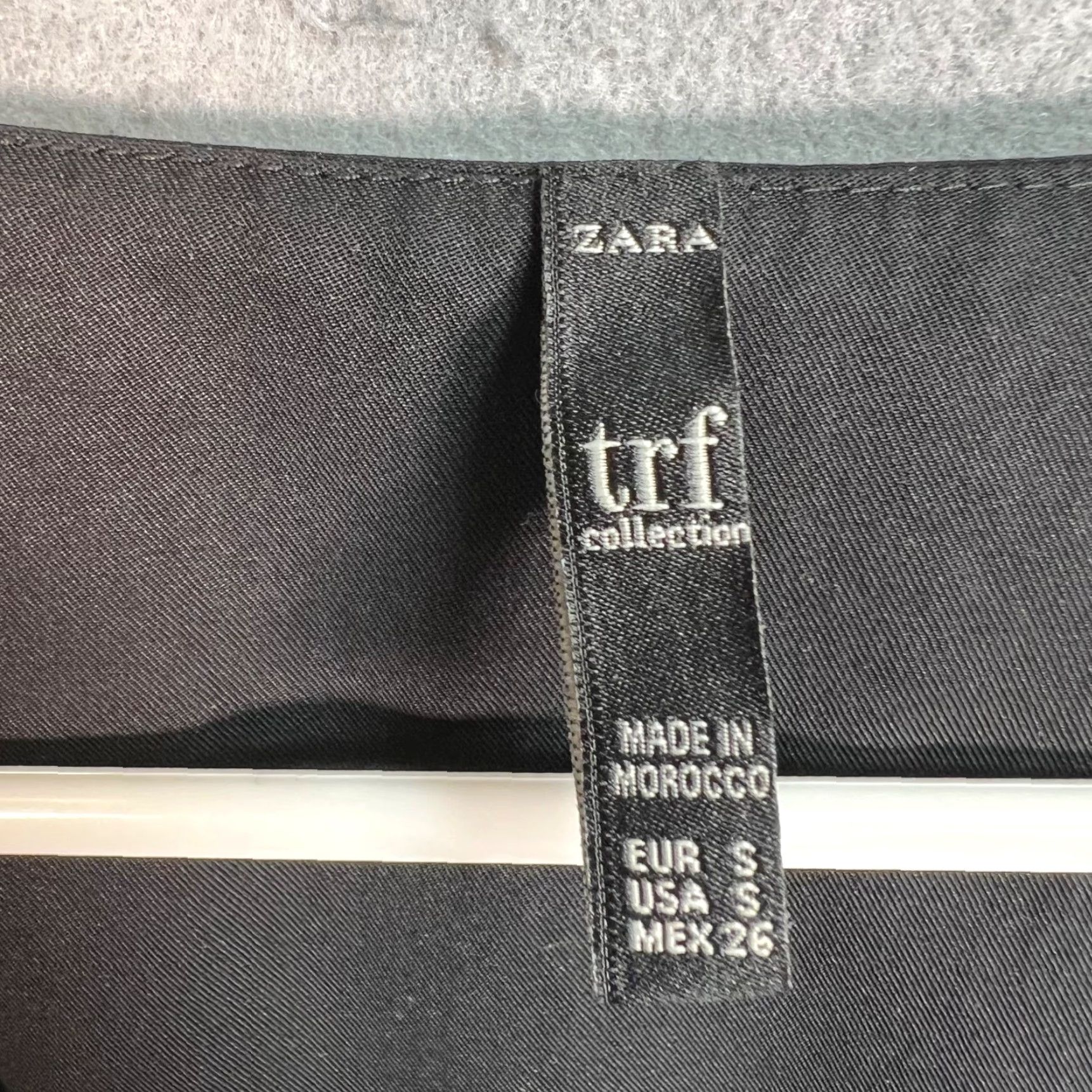 Zara Zara TRF Womens Small Black Button-Front Mini Dress With Ruffle Sleeves Size S / US 4 / IT 40 - 3 Thumbnail