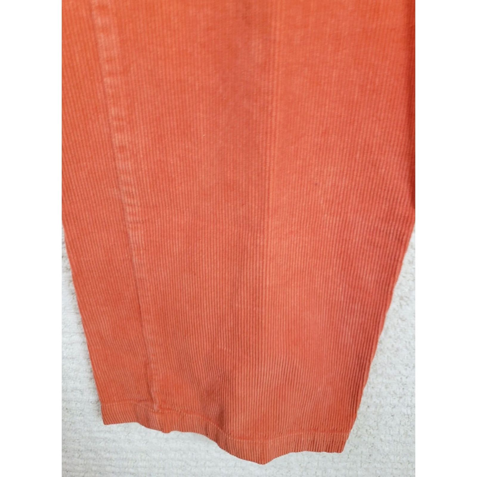 Vineyard Vines Vineyard Vines Pants Mens 35x29 Orange Corduroy Straight Flat Front Chino Zip Casual Modern Regular Mens Size US 35 - 7 Thumbnail