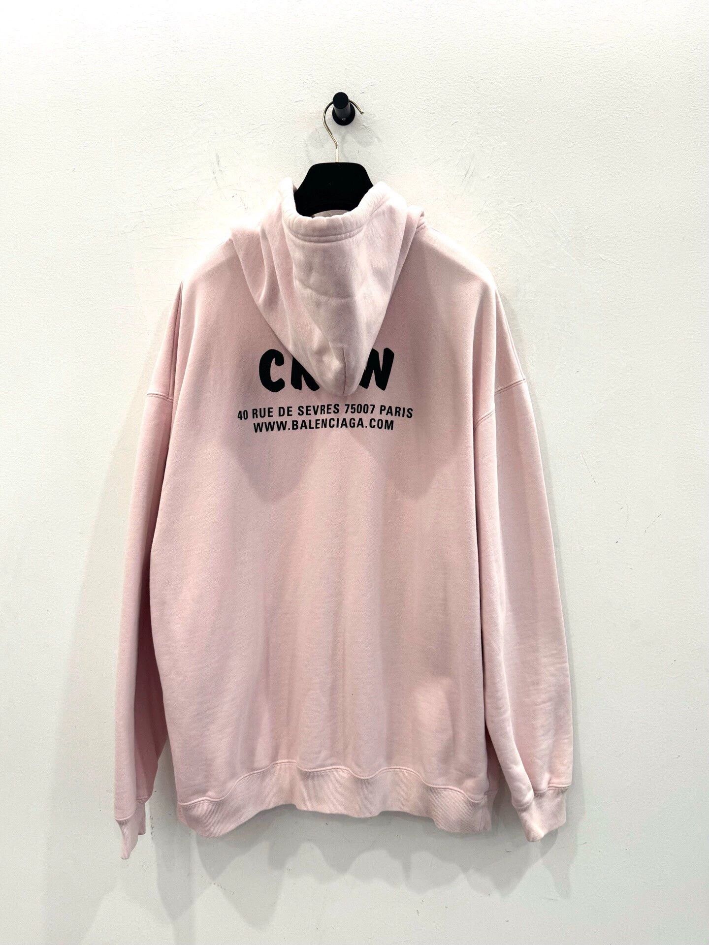 Balenciaga Balenciaga Crew Pink Logo Hoodie Size S / US 4 / IT 40 - 2 Thumbnail