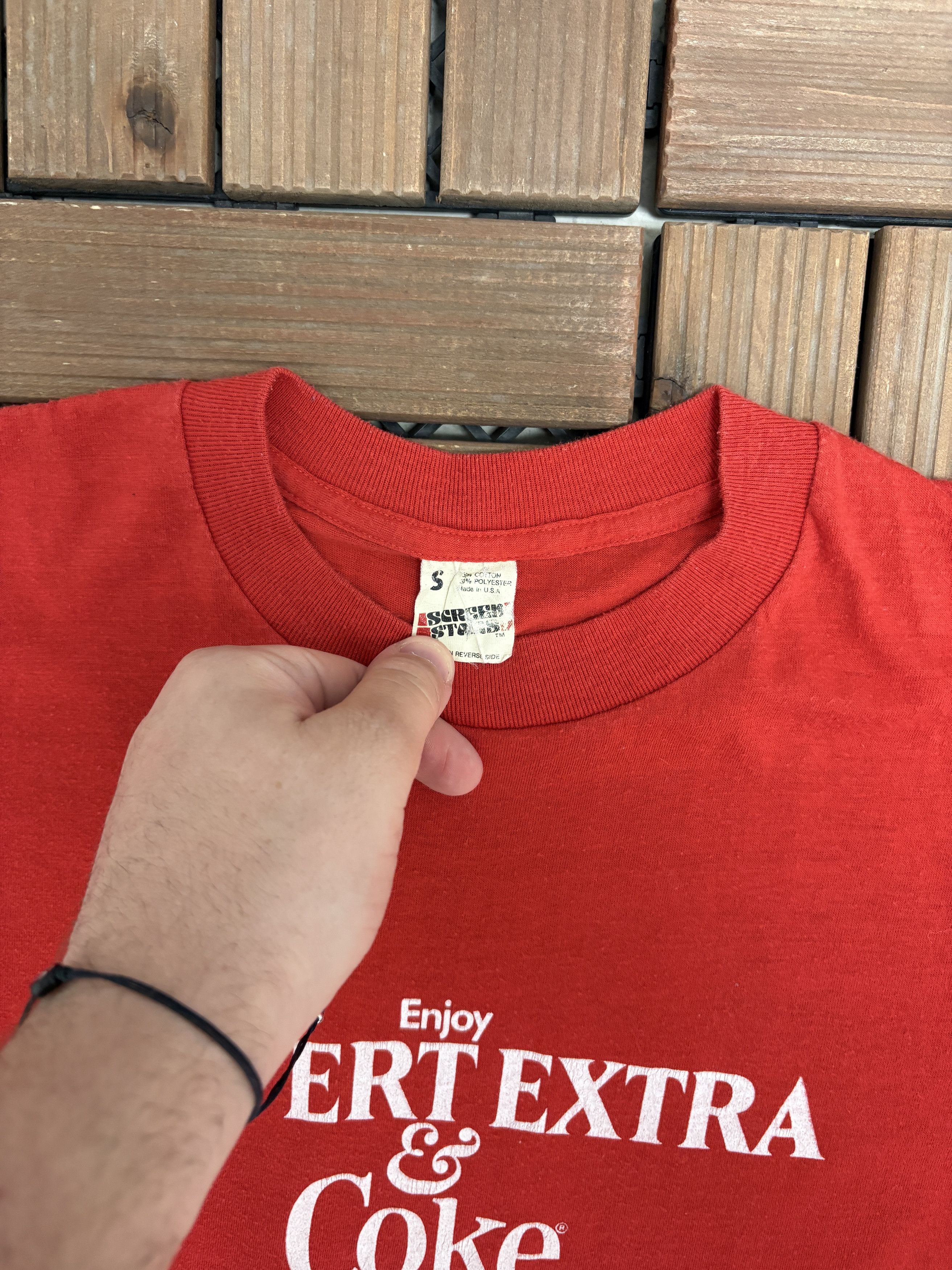 Vintage Enjoy Calvert Extra & Coke Vintage Red T-Shirt Tee Size US S / EU 44-46 / 1 - 5 Thumbnail