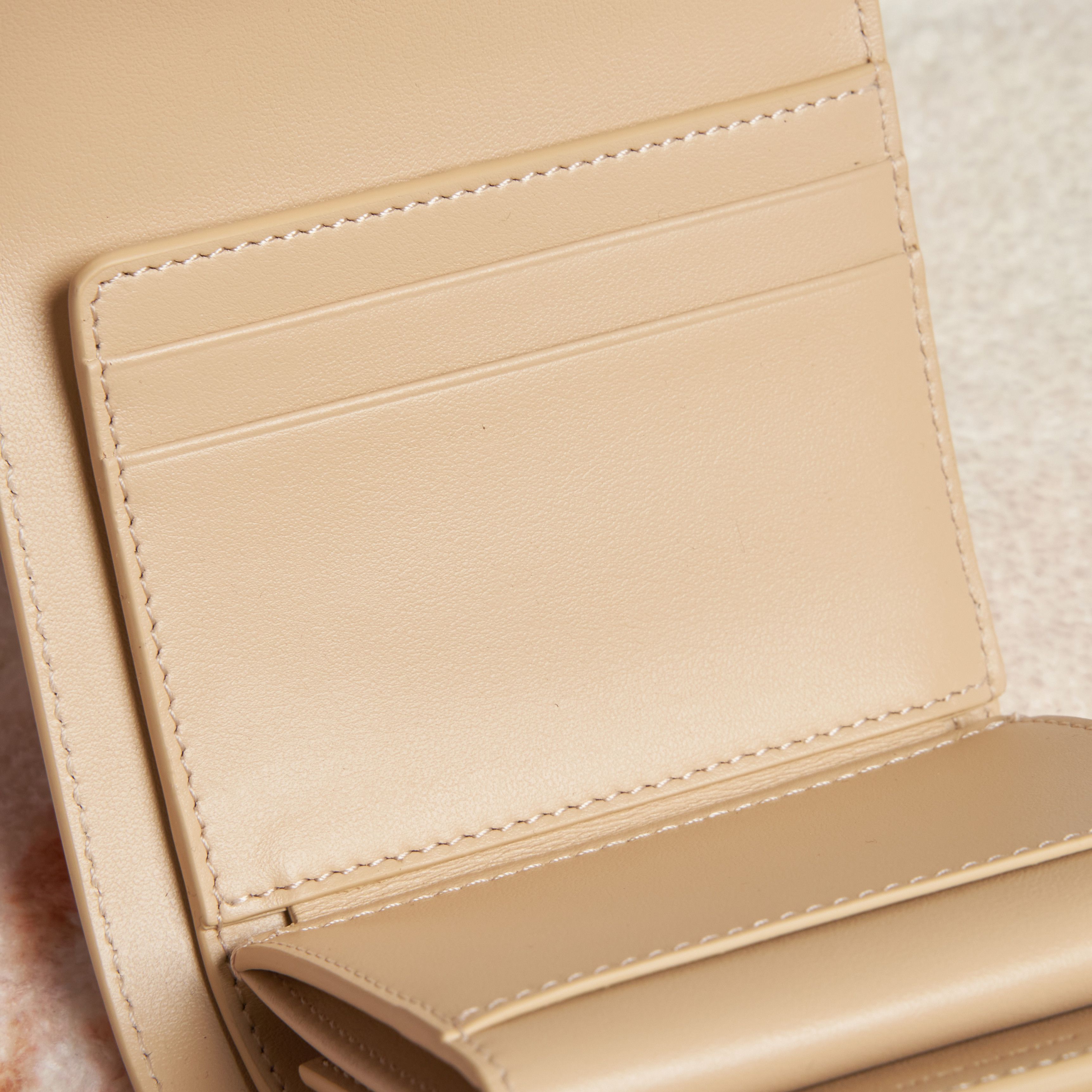 Celine CELINE Small Wallet Triomphe In Shiny Calfskin BEIGE Size ONE SIZE - 6 Thumbnail
