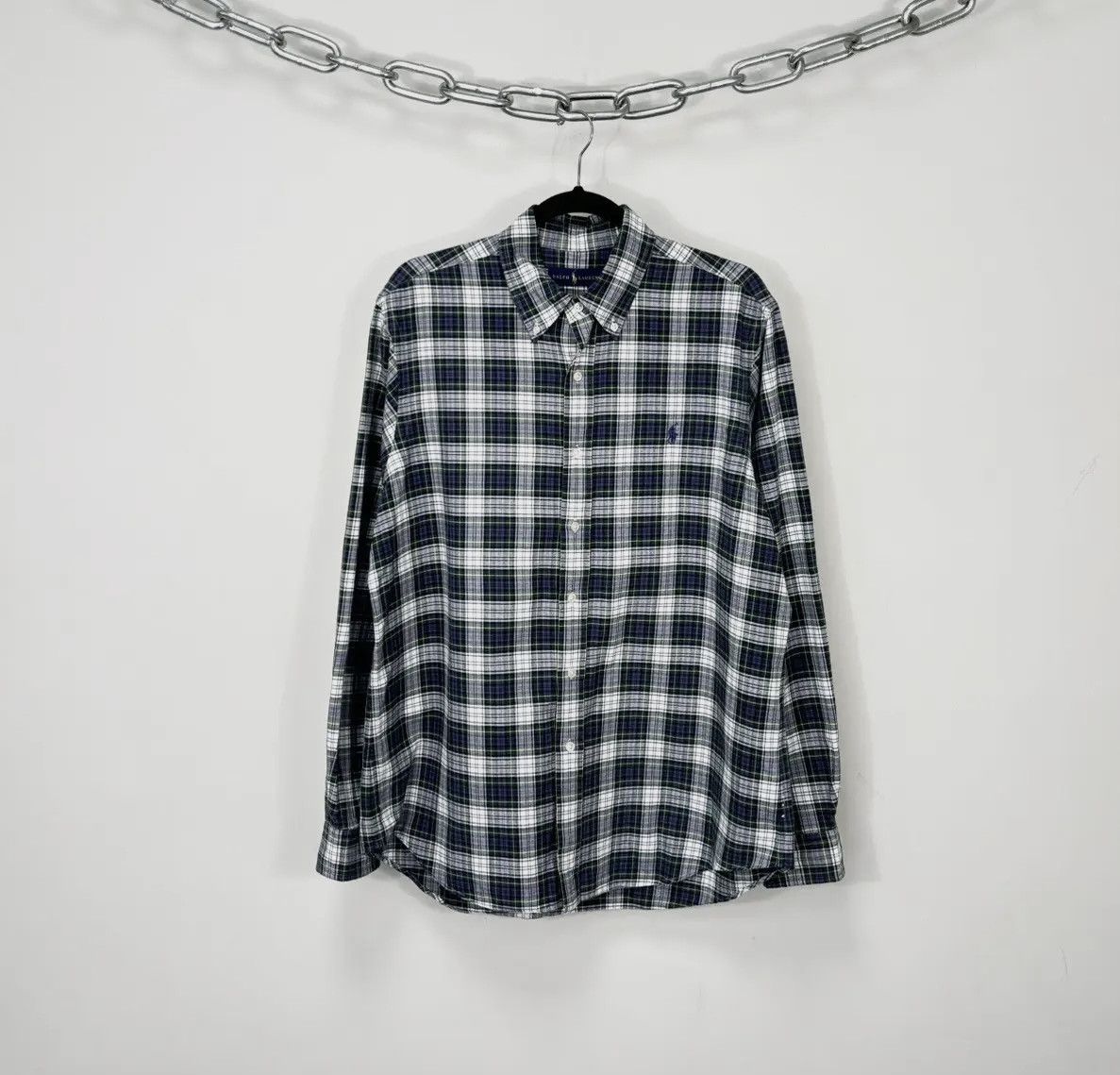 Ralph Lauren × Vintage Vintage Ralph Lauren Tartan Check Luxury Button Up Shirt Size US L / EU 52-54 / 3 - 1 Thumbnail