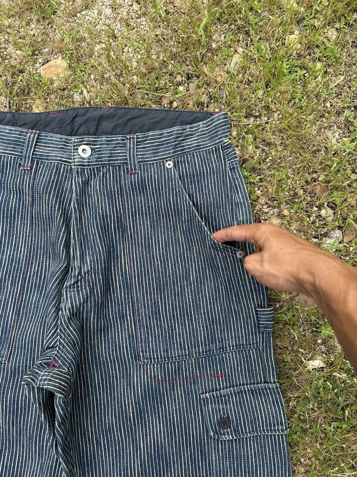 Solid and Striped HYPER REMIX HICKORY STRIPED VINTAGE WORKWEAR WABASH CARGO Size US 31 - 7 Thumbnail