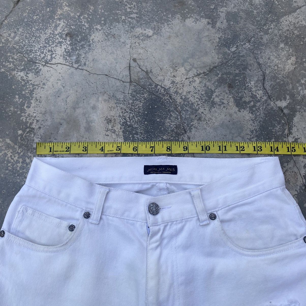 If Six Was Nine 🔥SHIMAMURA🔥 Punk Poem White Flare Size US 28 / EU 44 - 6 Thumbnail
