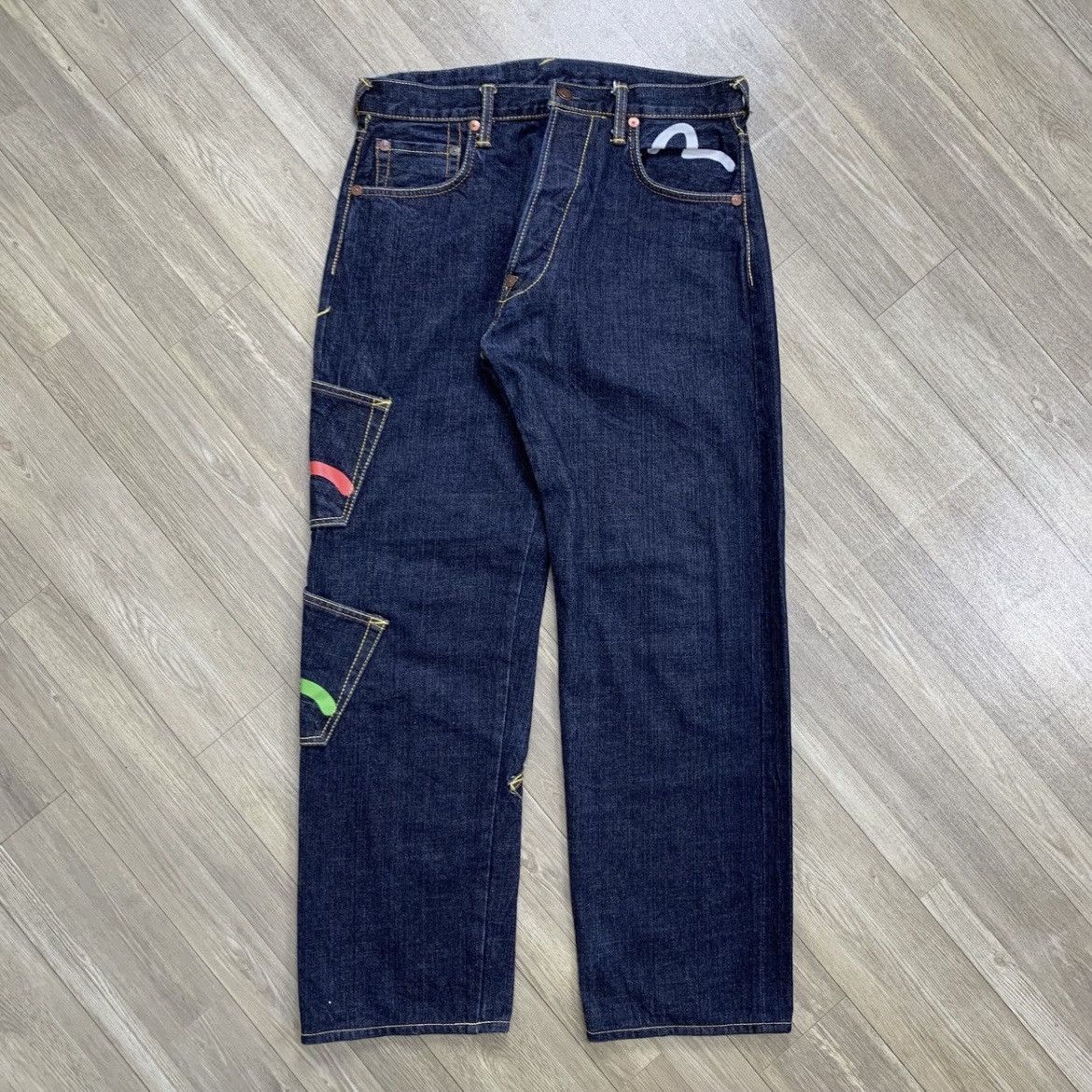 Evisu EVISU DAICOCK SELVEDGE DENIM PANTS Size US 30 / EU 46 - 4 Thumbnail