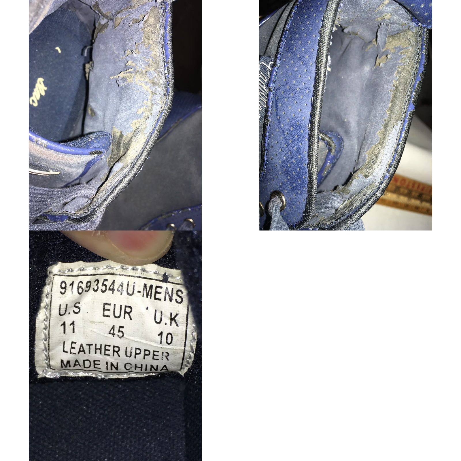 Vintage GM Cadillac Hi Top Mens Basketball Sneakers BLUE BLACK US 11 Sneaker Athletic Cadarro? Size US M / EU 48-50 / 2 - 8 Thumbnail