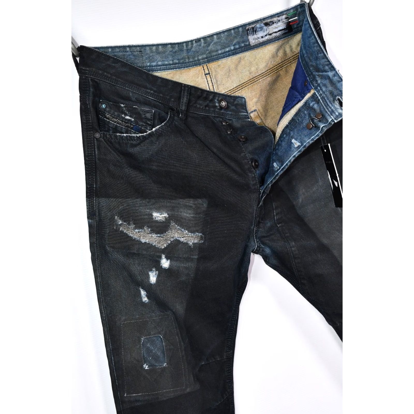 Diesel Diesel Narrot 0857E Regular Carrot Jeans Blue Men W30 L32 Regular Distressed Cotton Denim Size US 30 / EU 46 - 2 Thumbnail