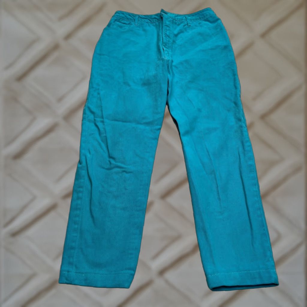 Denime VINTAGE Marigail Jeans Denim Straight 30x26 Blue Womens 14 80s 90s High Rise Vintage Style 80s Womens Jeans Denim Straight 30x26 Size 36" / US 14 / IT 50 - 1 Thumbnail