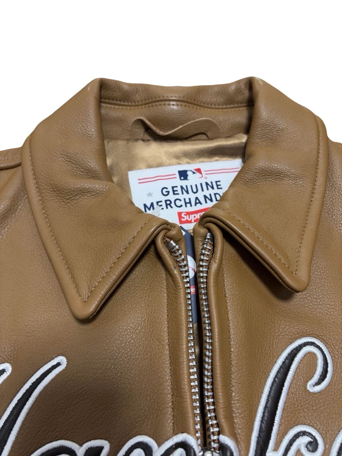 New York Yankees × Supreme Supreme Yankees Kanji Leather Jacket Size US S / EU 44-46 / 1 - 3 Thumbnail