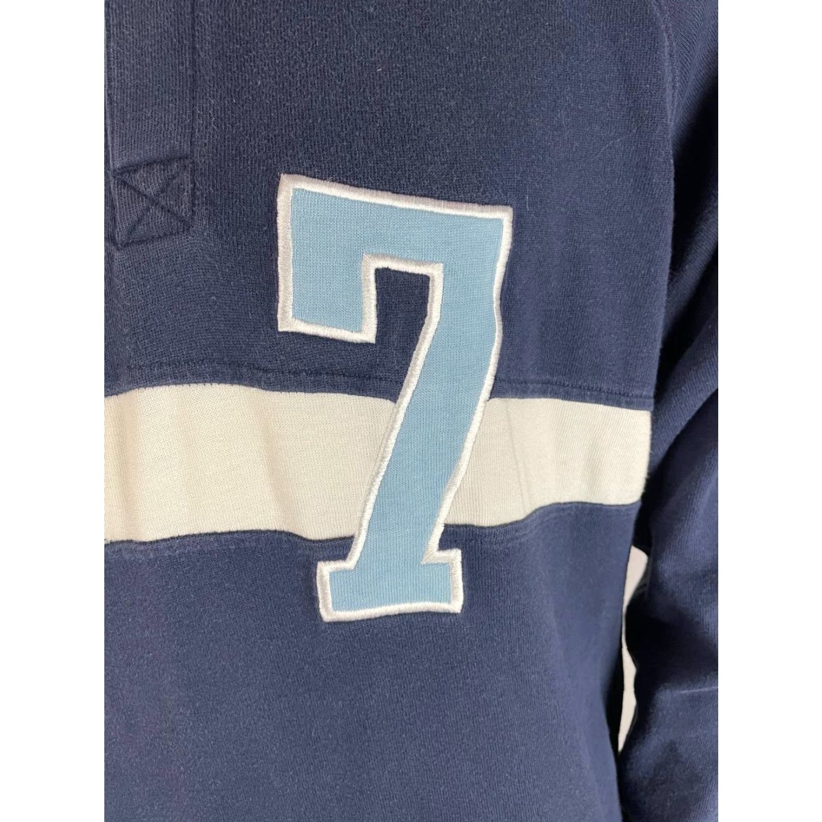 Nike Nike Polo Shirt Rugby#7 XL Blue Cotton Long Sleeve Collared Shirt Mens Regular Fit Size US XL / EU 56 / 4 - 7 Thumbnail