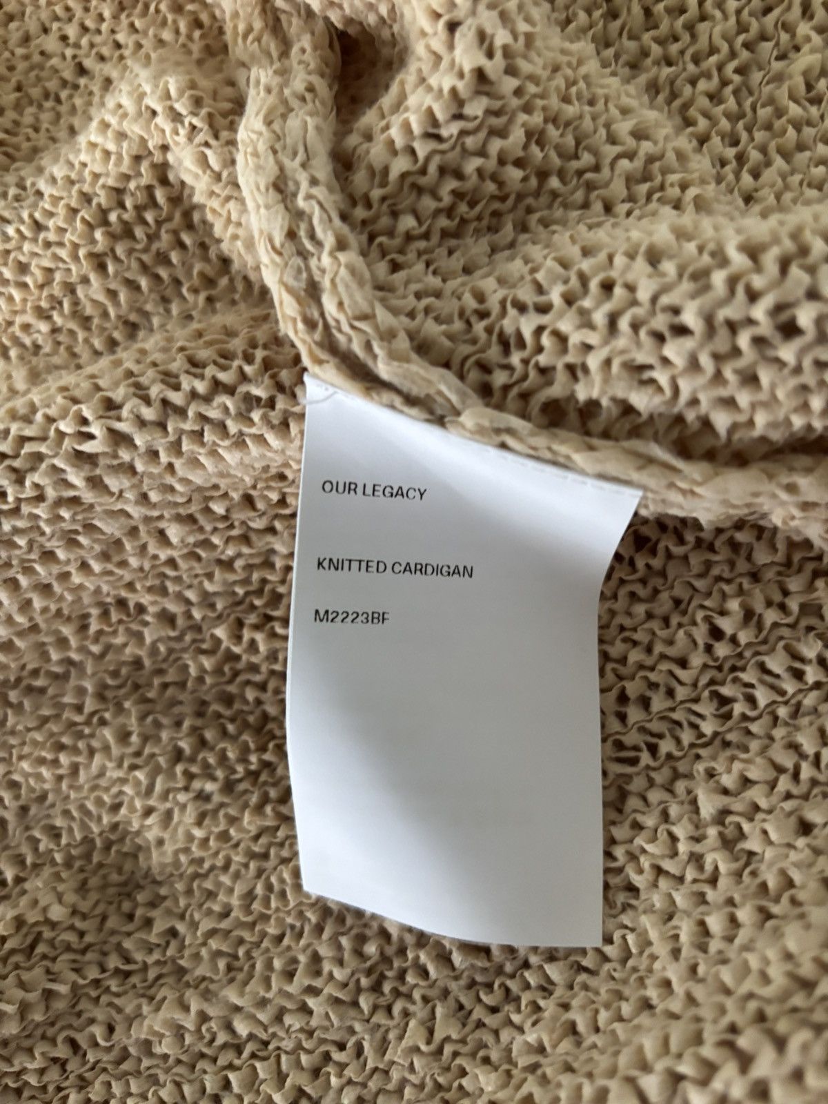 Our Legacy Our Legacy KNITTED CARDIGAN Beige Faux Cord Size US M / EU 48-50 / 2 - 4 Thumbnail