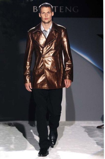 Ozwald Boateng GRAIL! Runway gold leather jacket SS07.Like Tom Ford Size US L / EU 52-54 / 3 - 1 Thumbnail