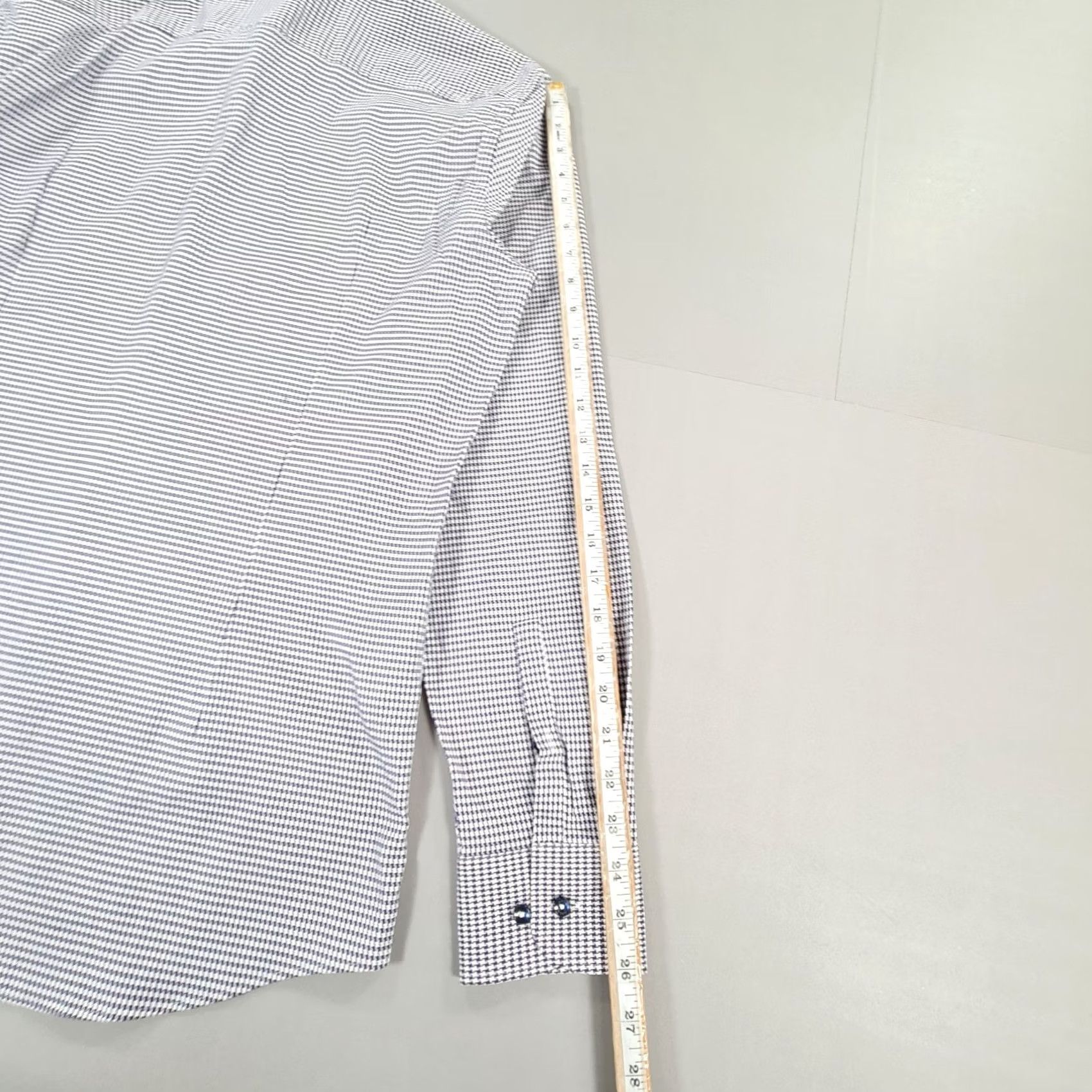 Hugo Boss HUGO BOSS Shirt Purple Large 16.5 Slim Houndstooth Stretch H Hank Spread Mens Shirt Regular Button-Up Long Sleeve Collared Vintage No Size US L / EU 52-54 / 3 - 7 Thumbnail
