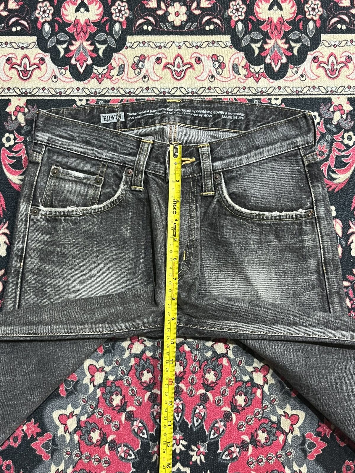 Edwin Vintage Japan Edwin 503 Sulpher Faded Washed Straight Jeans Size US 28 / EU 44 - 14 Thumbnail
