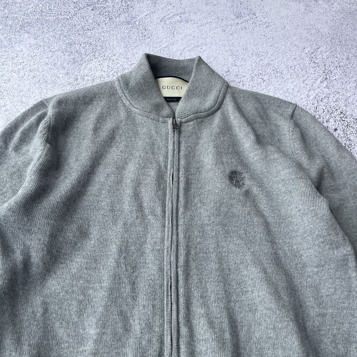 Gucci Gucci zip-up grey wool sweater made in Italy Size US XL / EU 56 / 4 - 2 Thumbnail
