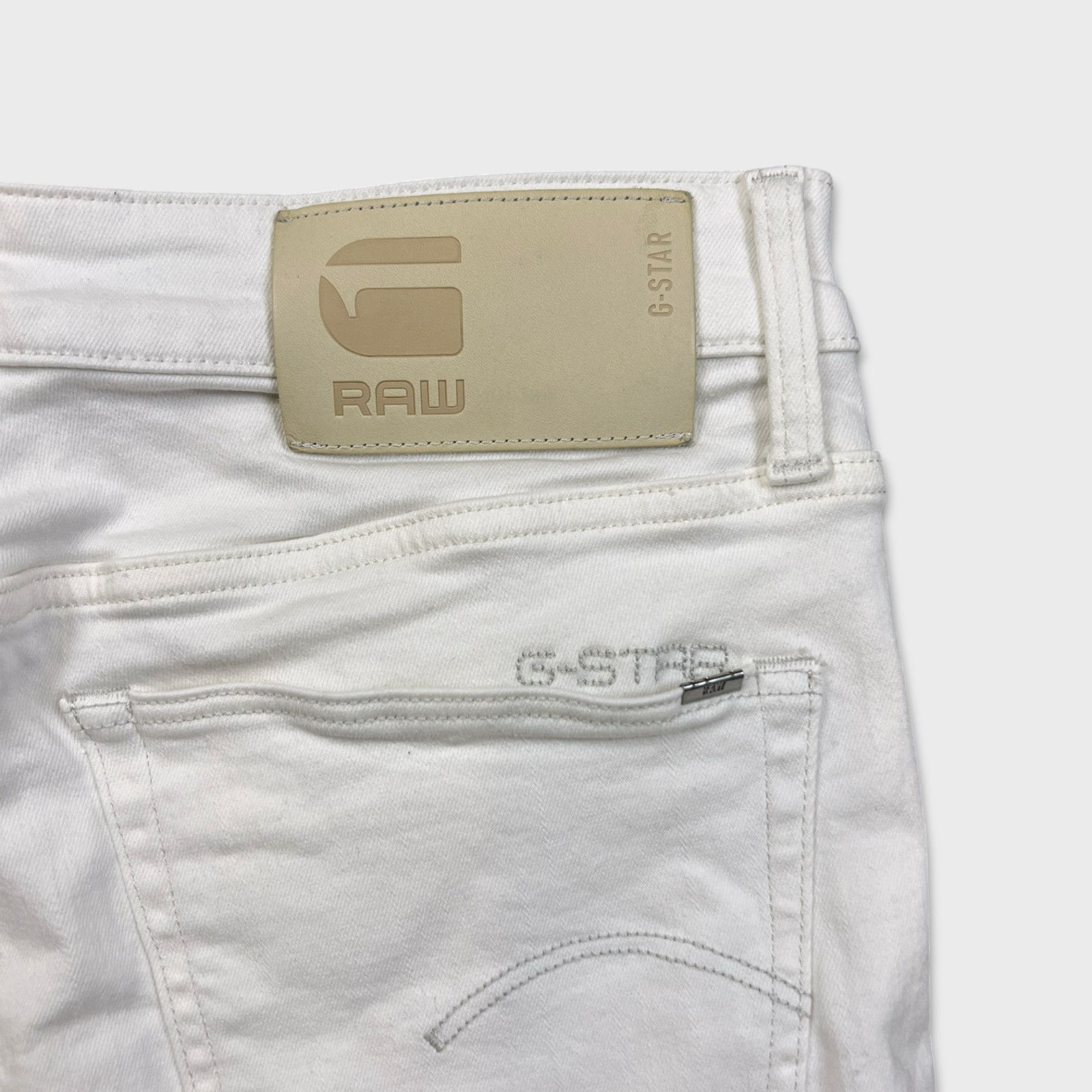 G-Star G Star Raw Jeans 3301 Slim Denim Shorts Taper Fit Pants Size US 31 - 5 Thumbnail