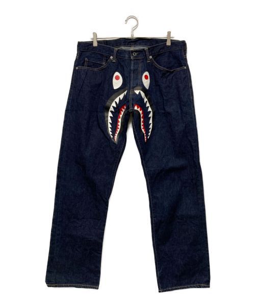 image of Bape A Bathing Ape Shark Denim Pants Indigo Xl, Men's (Size 36)