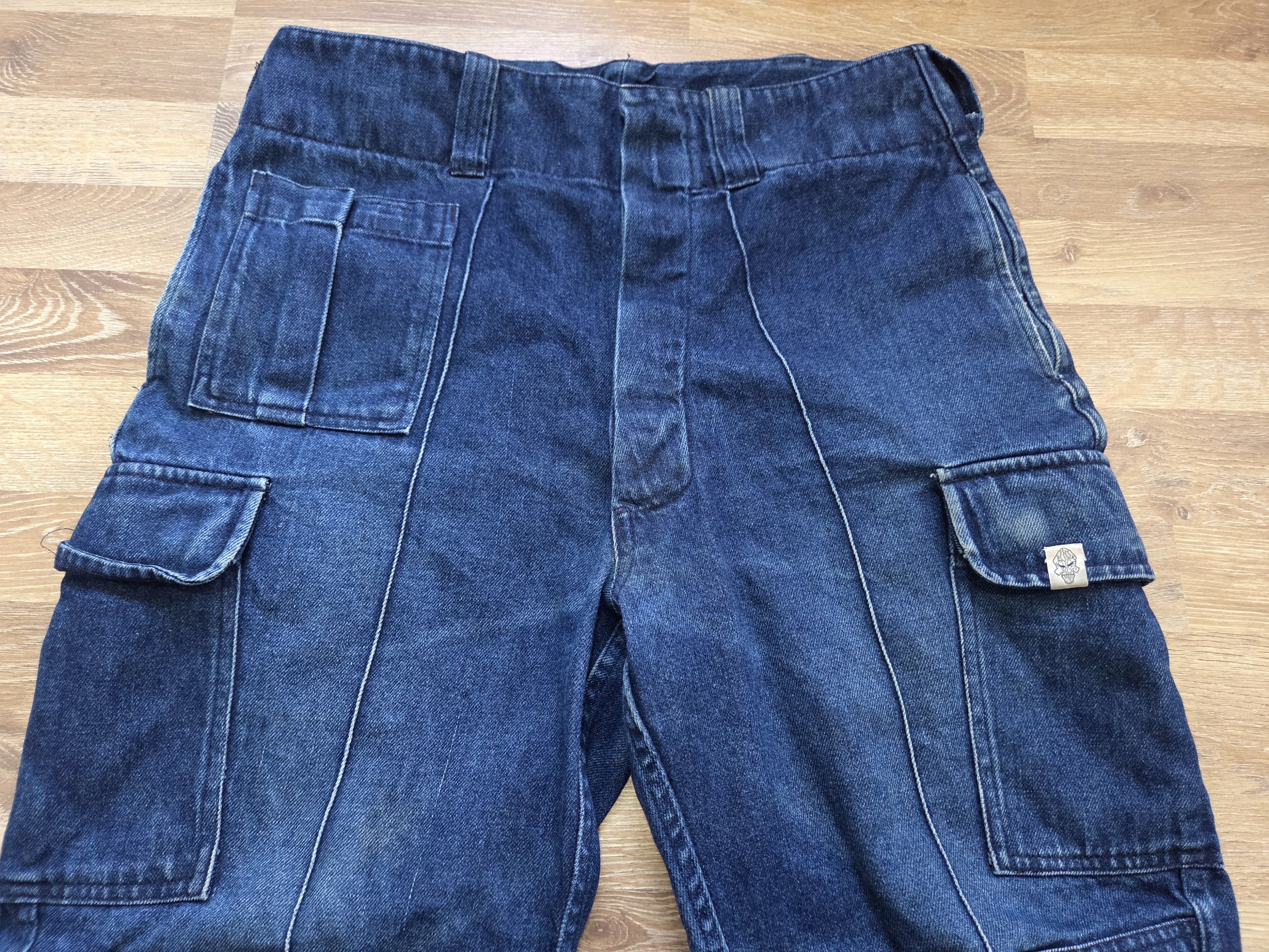 Japanese Brand Vintage Devilock Japan Cargo Utility Rider Punk Pants Jeans Size US 34 / EU 50 - 3 Thumbnail