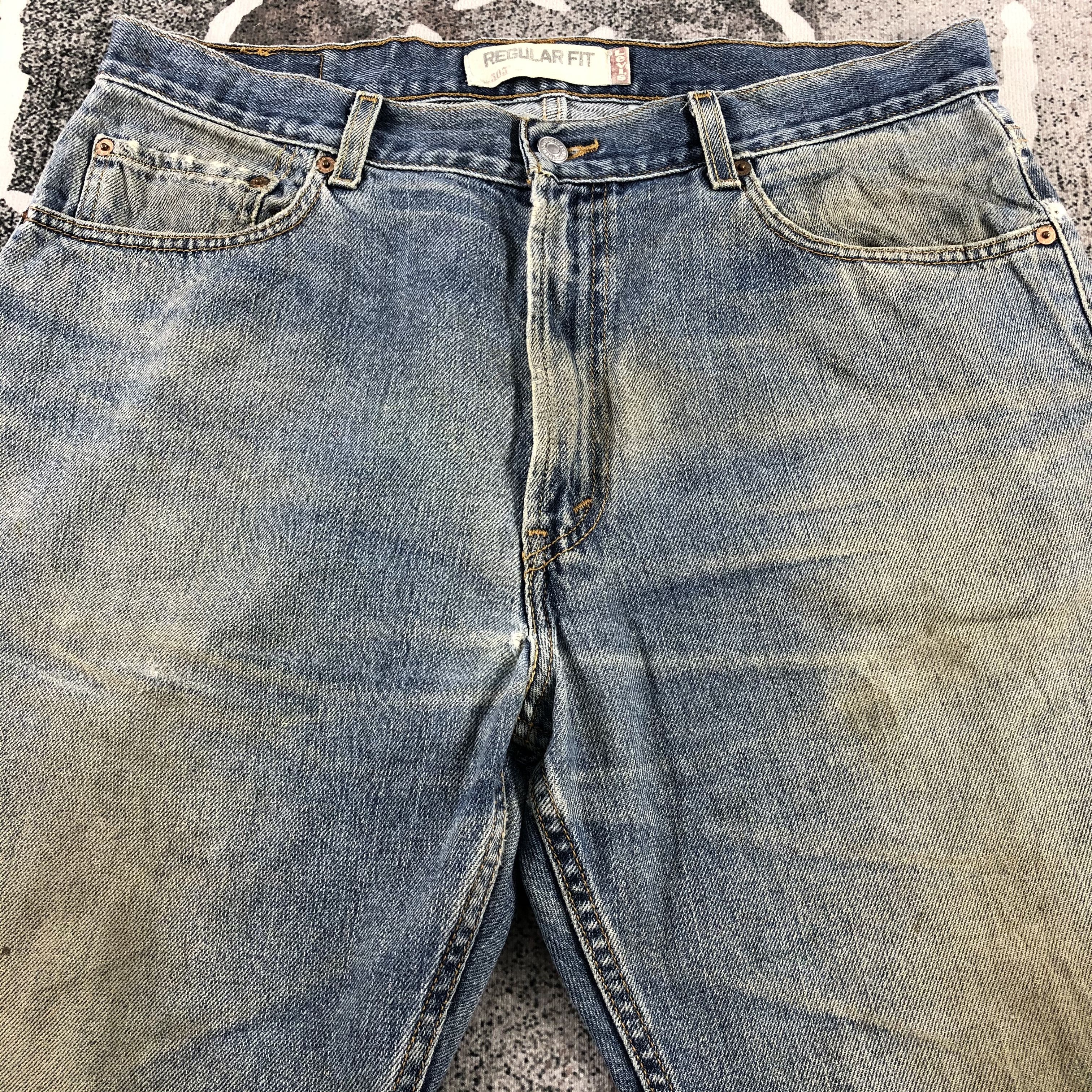 Levi's Vintage Levis 505 Jeans Dirty Wash Denim KJ1041 Size US 36 / EU 52 - 3 Thumbnail