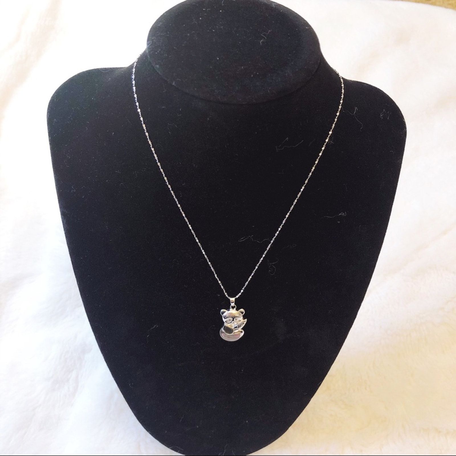 Other Sterling Silver Adorable Panda Necklace Size ONE SIZE - 4 Thumbnail