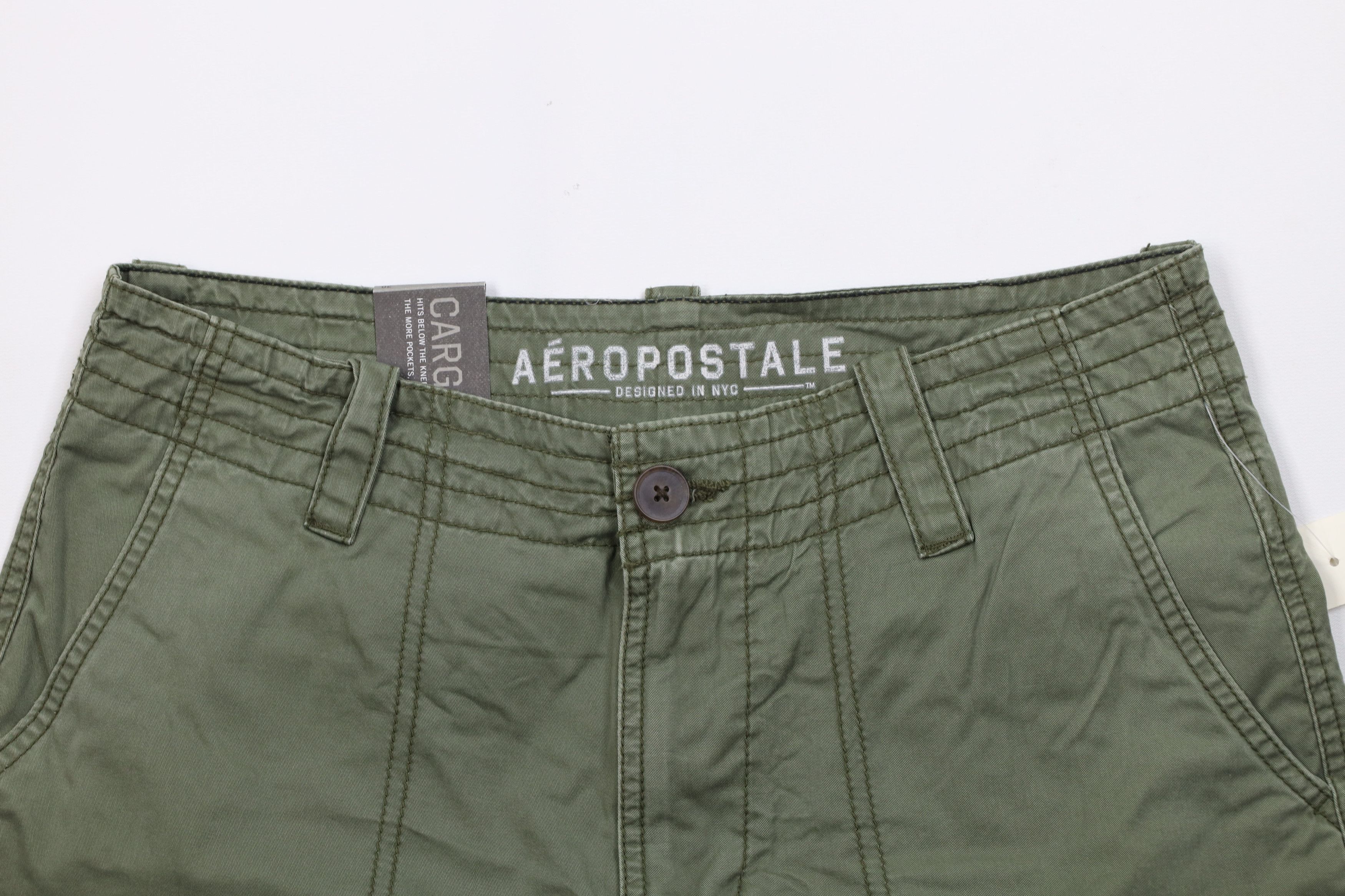 Aeropostale Deadstock Vintage Y2K Aeropostale Surplus Cargo Shorts Green Size US 30 / EU 46 - 2 Thumbnail