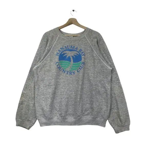 Vintage Vtg 80’ HANAUMA BAY HAWAII Country Club Sweatshirt Size US XL / EU 56 / 4 - 1 Thumbnail