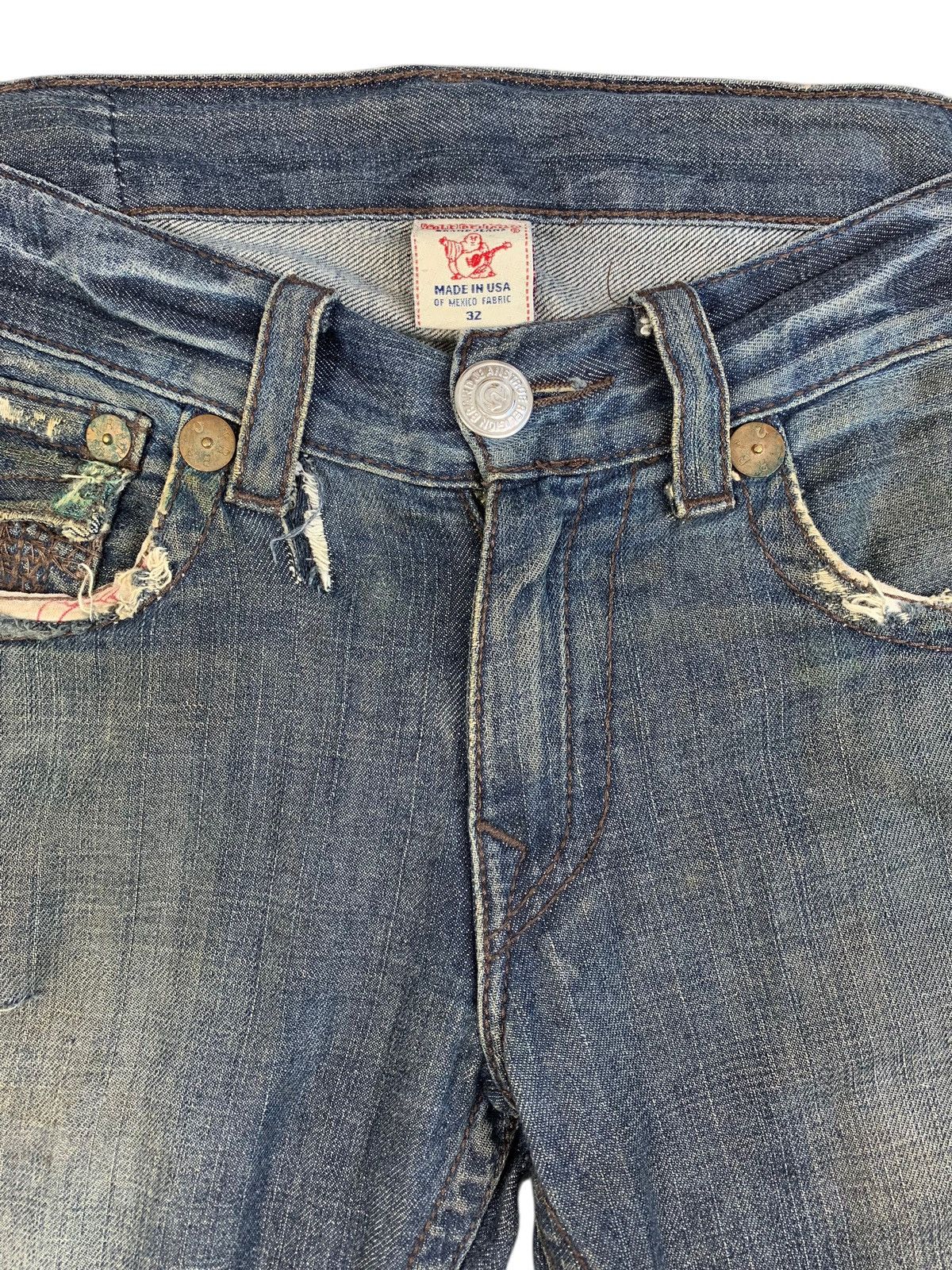 True Religion Y2K 2000’s True Religion Ricky Regular Fit Denim Size US 36 / EU 52 - 5 Thumbnail