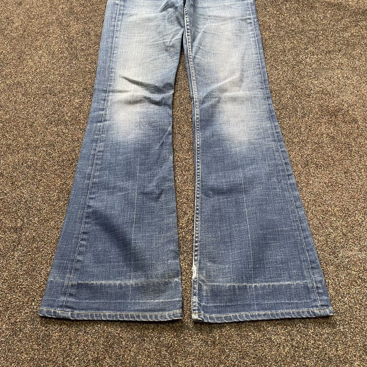 Vintage Y2K Baggy Bootcut Distressed Light Wash Jeans Streetwear Size 30" / US 8 / IT 44 - 5 Thumbnail
