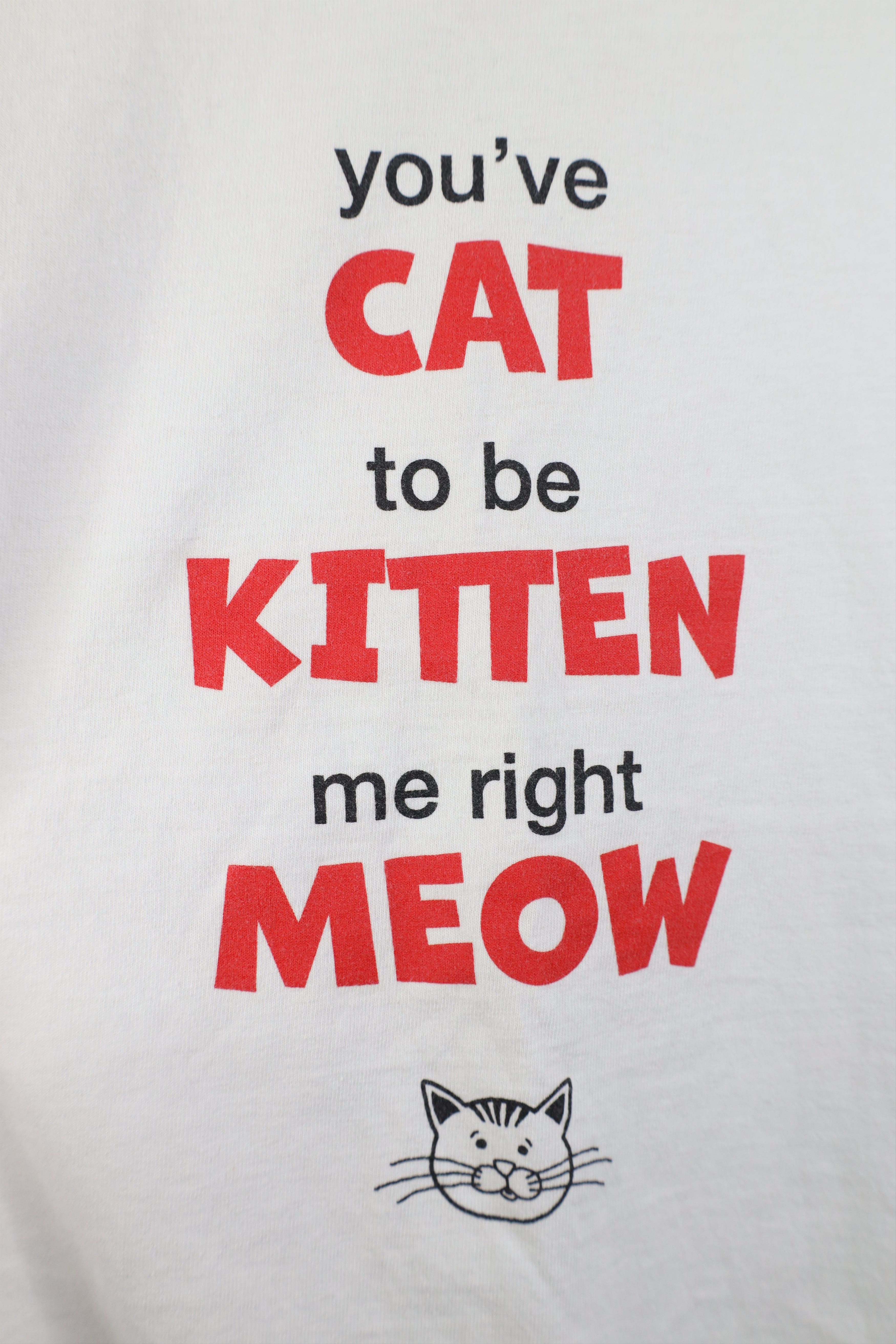 Vintage Vintage Y2K Cat To Be Kitten Me Right Meow Funny T-Shirt Size L / US 10 / IT 46 - 4 Thumbnail