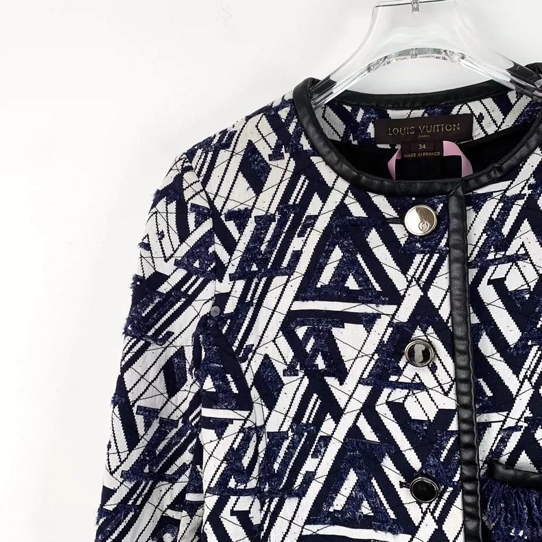 Louis Vuitton Louis Vuitton Color Block Fringed Jacket-2506 Size XXS / US 00 / IT 34 - 3 Thumbnail
