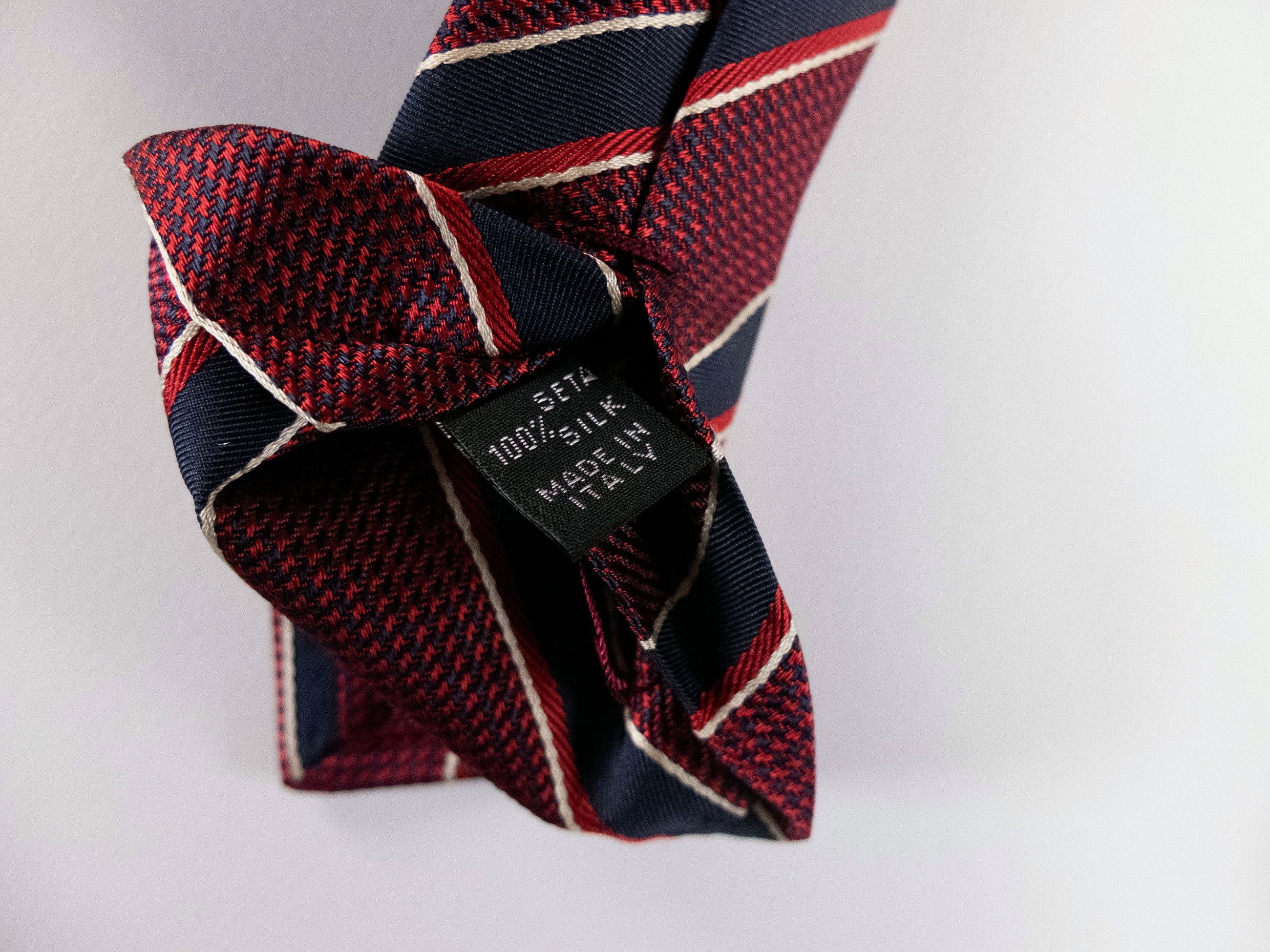 Kiton KITON Napoli hand made red striped silk tie authentic Size ONE SIZE - 5 Thumbnail