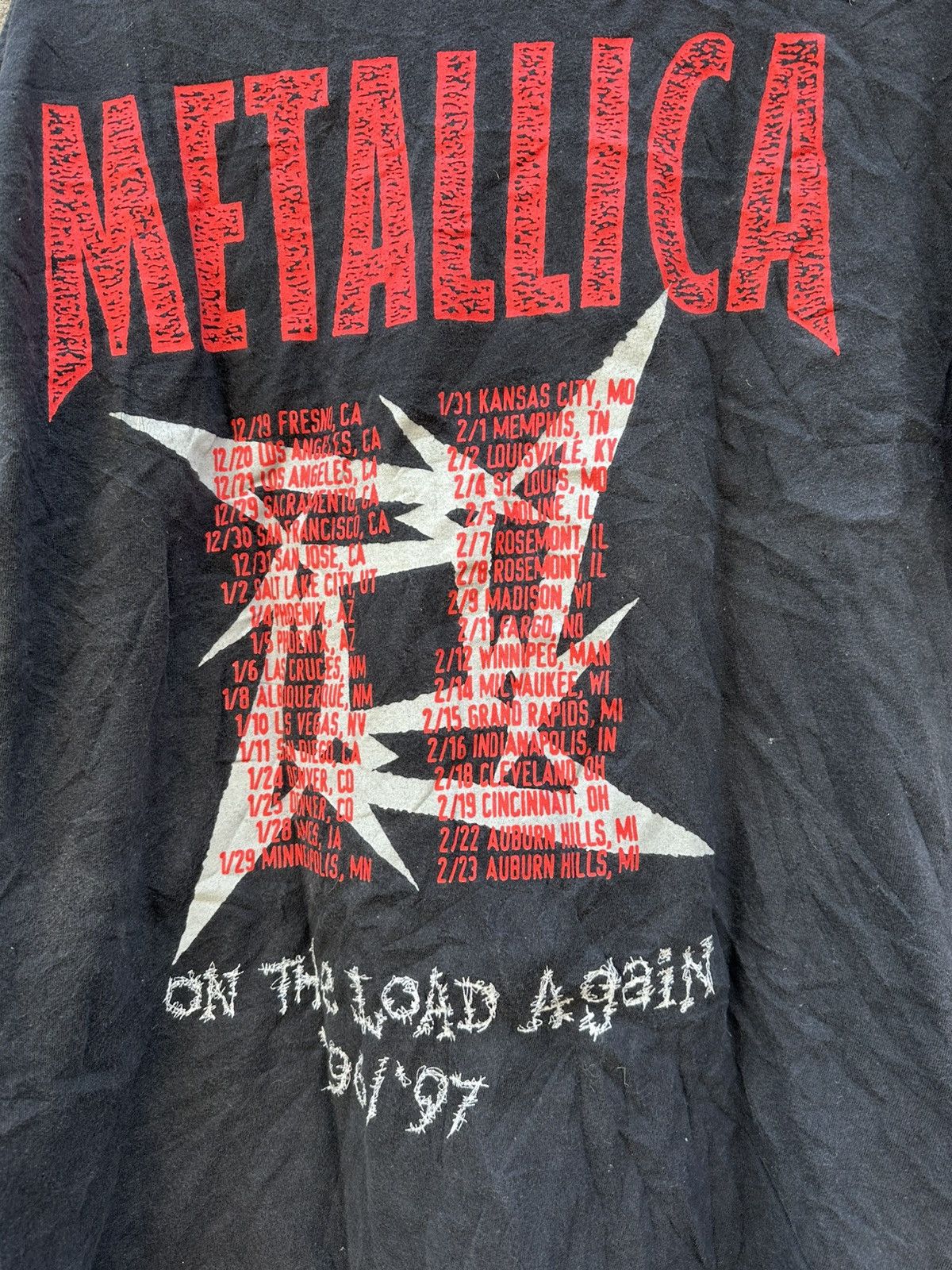 Metallica × Vintage 1996 vintage Metallica On the load again tour T shirt Size US L / EU 52-54 / 3 - 7 Thumbnail