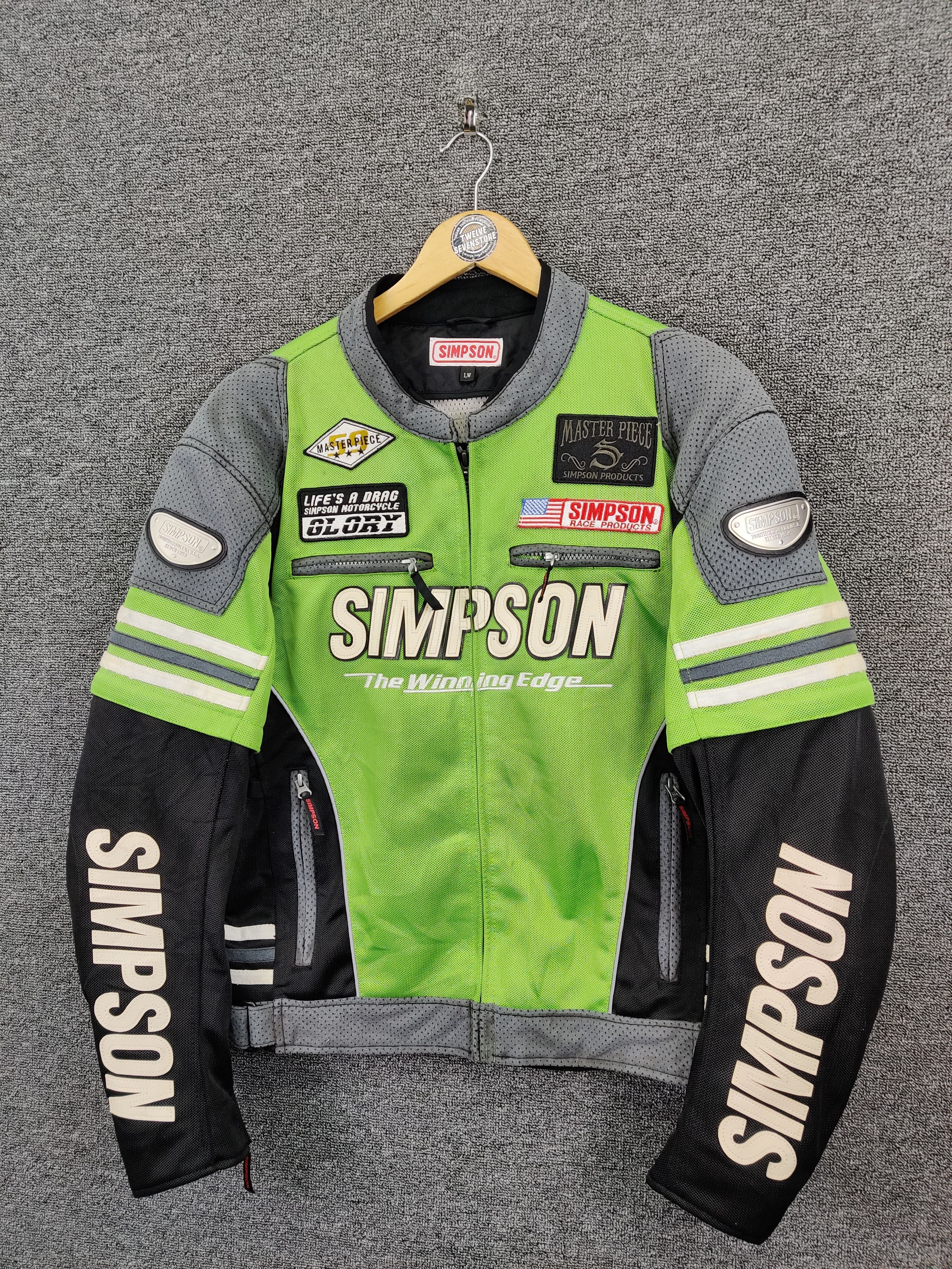Vintage Vintage Simpson Racing Motorcycle Jacket Size US M / EU 48-50 / 2 - 2 Thumbnail