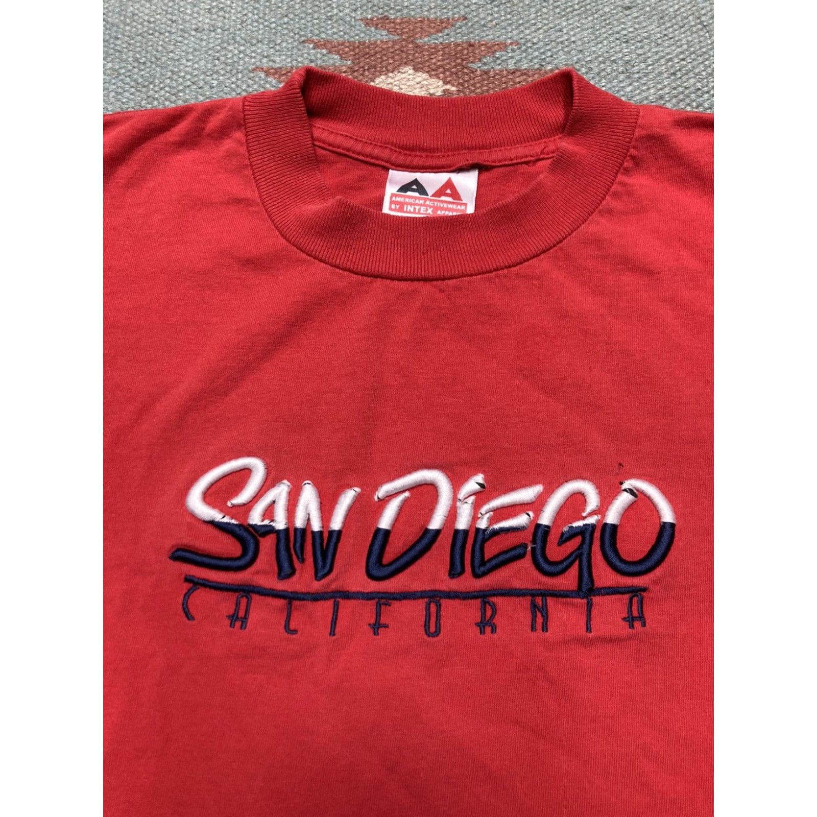 Vintage VINTAGE San Diego California t shirt y2k embroidered M & M Shirt Mens Adult Medium Red California Embroidered 90s Size US M / EU 48-50 / 2 - 4 Thumbnail