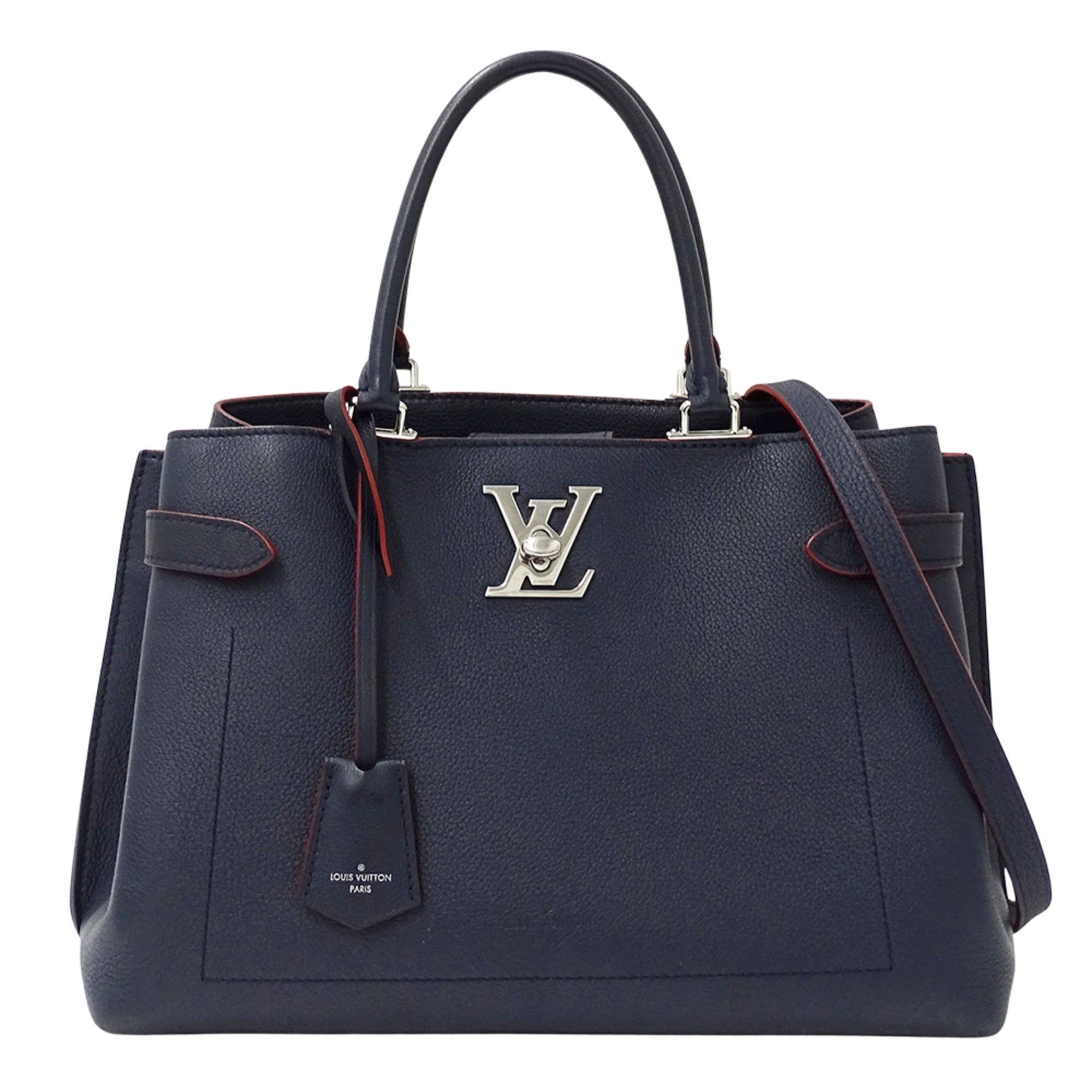 Louis Vuitton Louis Vuitton Women's Handbag, Brand Handbag/Shoulder Bag, 2-way, Lockme Day Leather, Marine Rouge M53645 Navy Size ONE SIZE - 1 Thumbnail