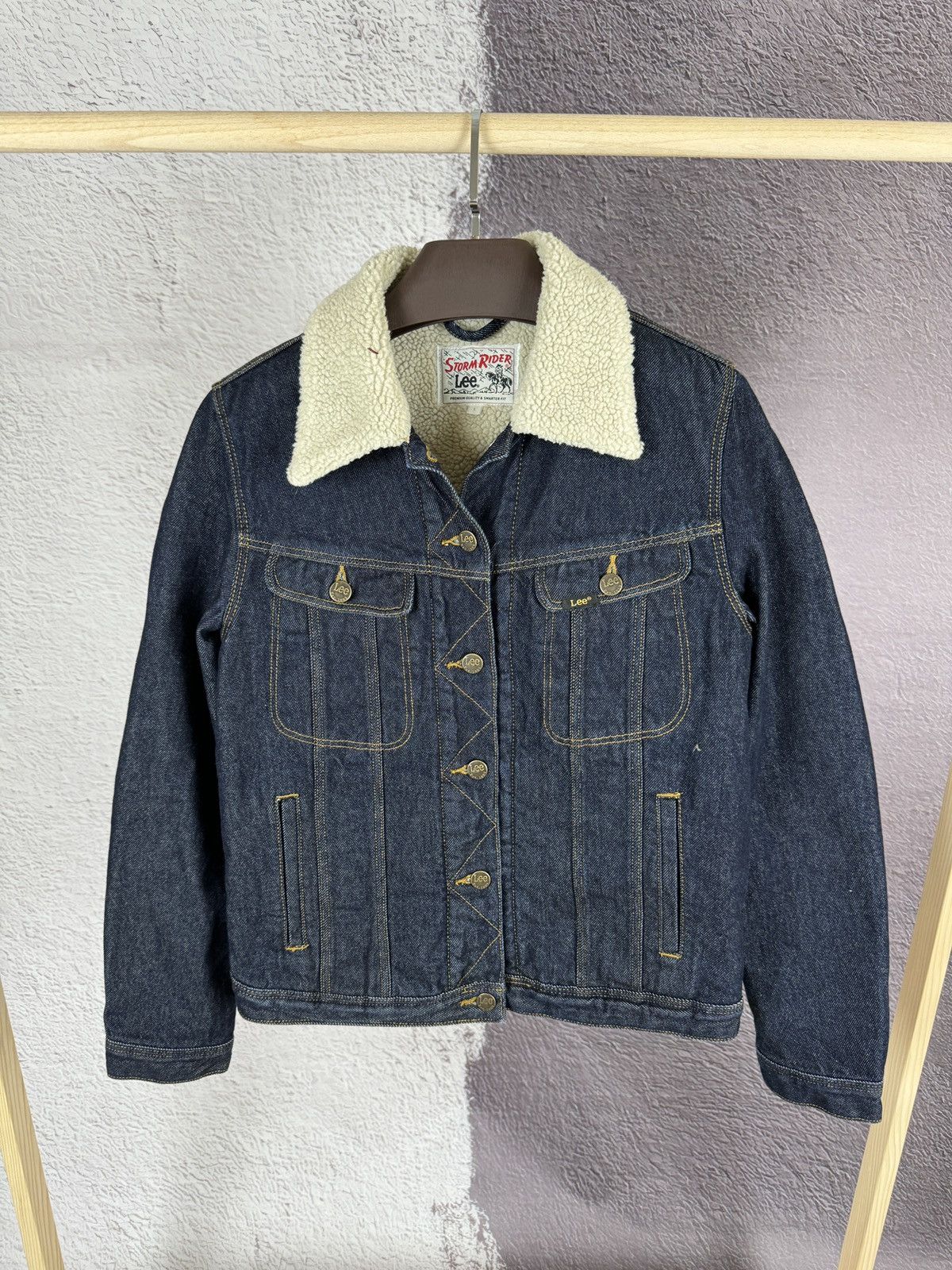 Lee LEE Storm Rider Sherpa Denim jacket women's jeans warm sz L Size L / US 10 / IT 46 - 1 Thumbnail