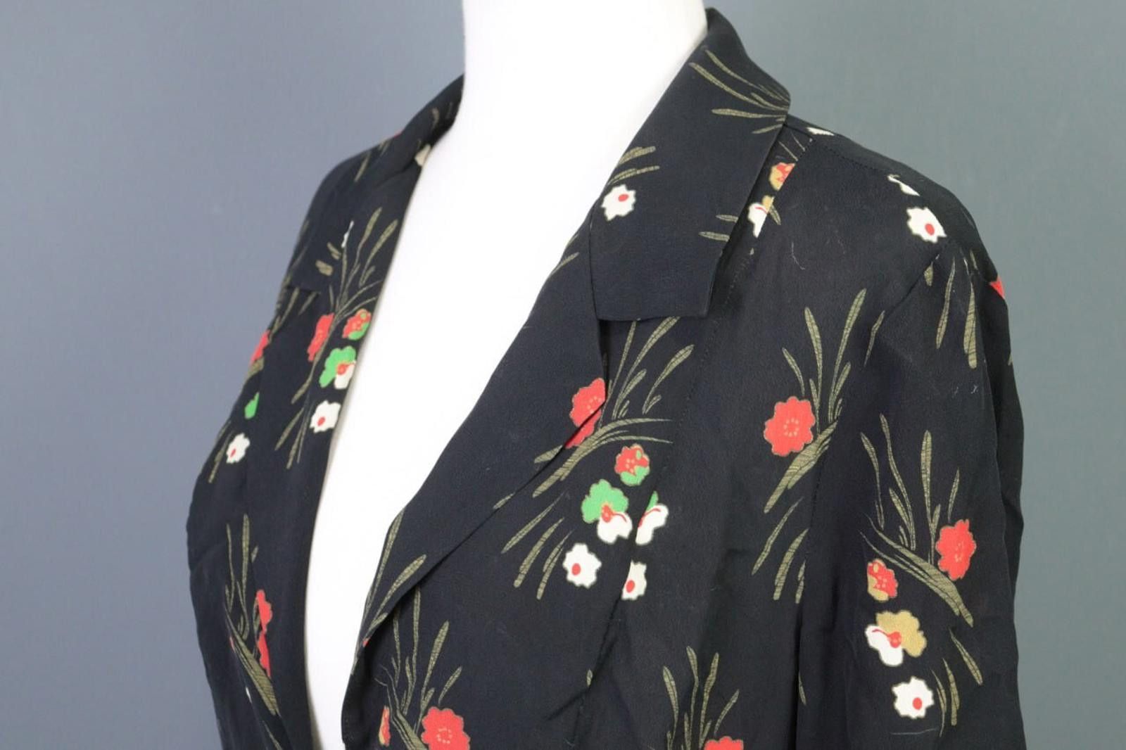 Farm Rio Rixo Black Floral Drawstring Wrape A-Line Long Dress US 6 Size M / US 6-8 / IT 42-44 - 9 Thumbnail