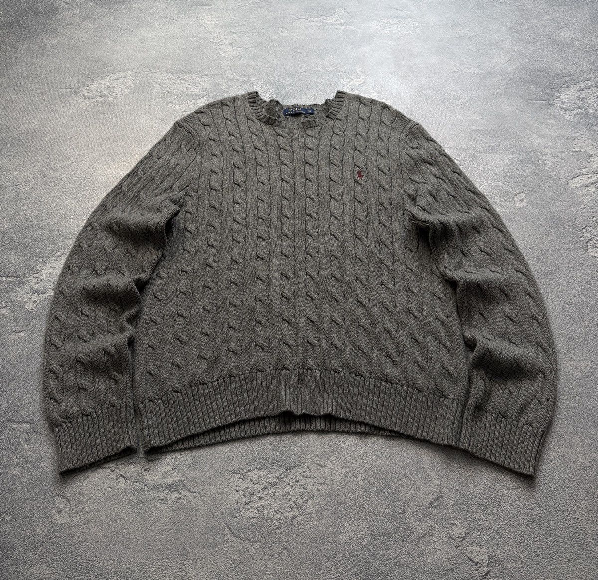 Polo Ralph Lauren Polo Ralph Lauren Sweater Men's Cable Knit Y2K Size US XL / EU 56 / 4 - 1 Thumbnail