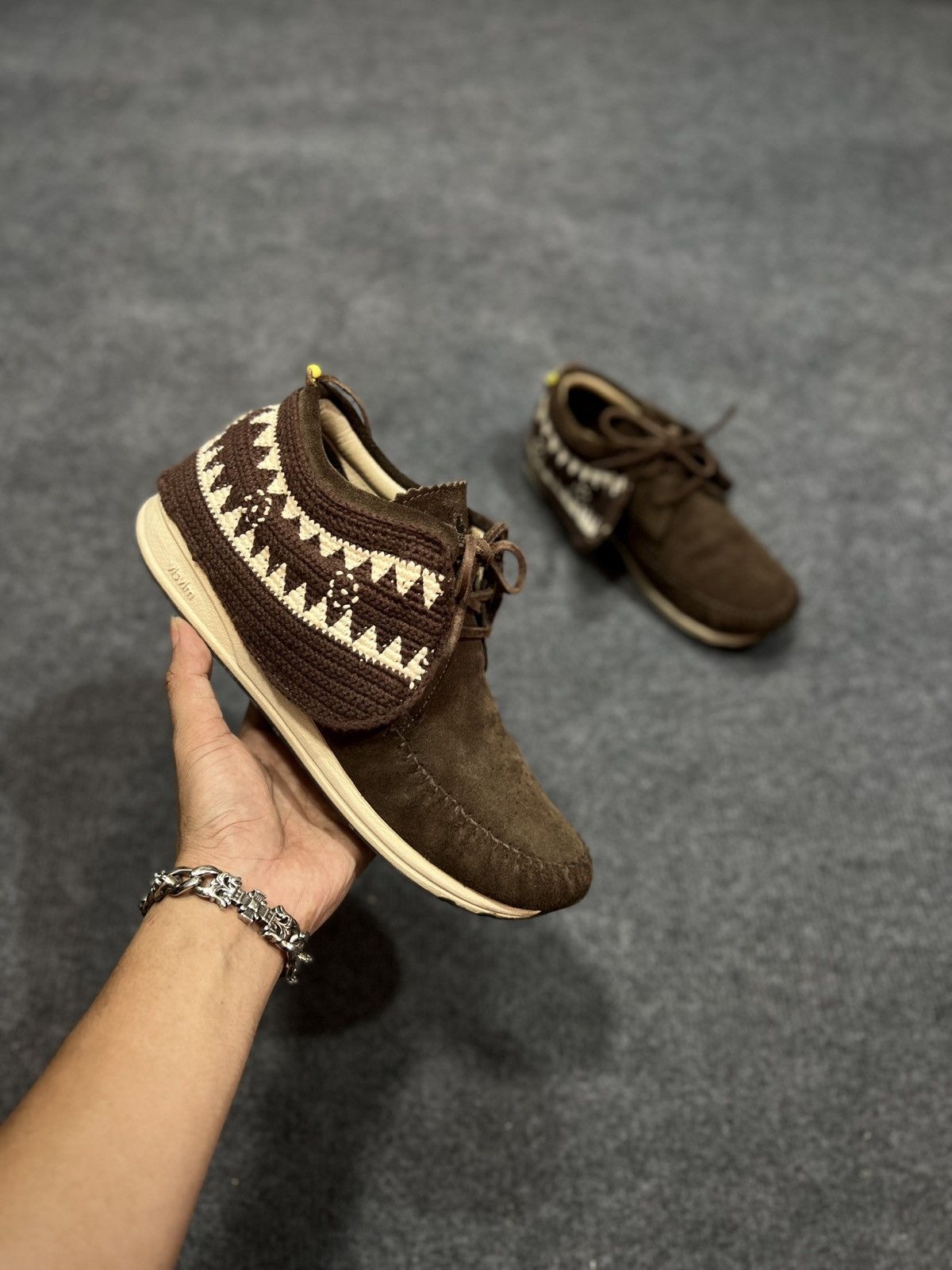 Visvim VISVIM FBT SS04 CROCHET BROWN SUEDE BEADED SNEAKERS Size US 8.5 / EU 41-42 - 5 Thumbnail