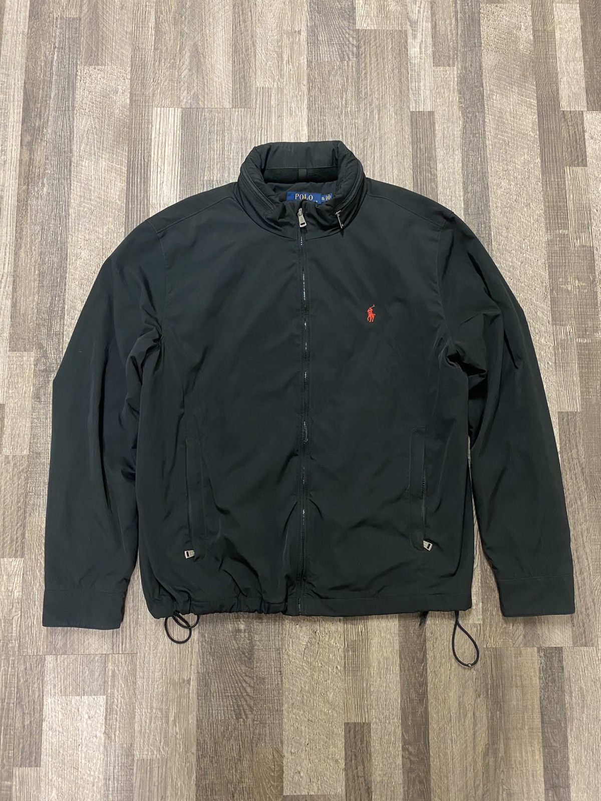 Polo Ralph Lauren Black Zip Up Jacket Hoodie Windbreaker