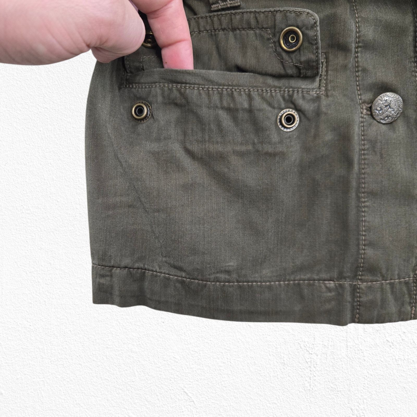 J.Crew J.Crew Silk Cotton Utility Military Jacket Olive Green Small Size S / US 4 / IT 40 - 9 Thumbnail