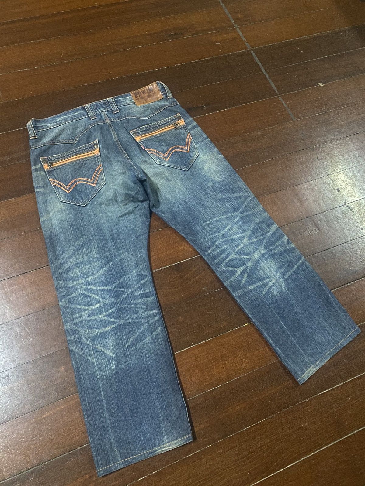 If Six Was Nine Japanese Edwin Exclusive Flared Distressed Jeans wide leg Size US 39 - 11 Thumbnail
