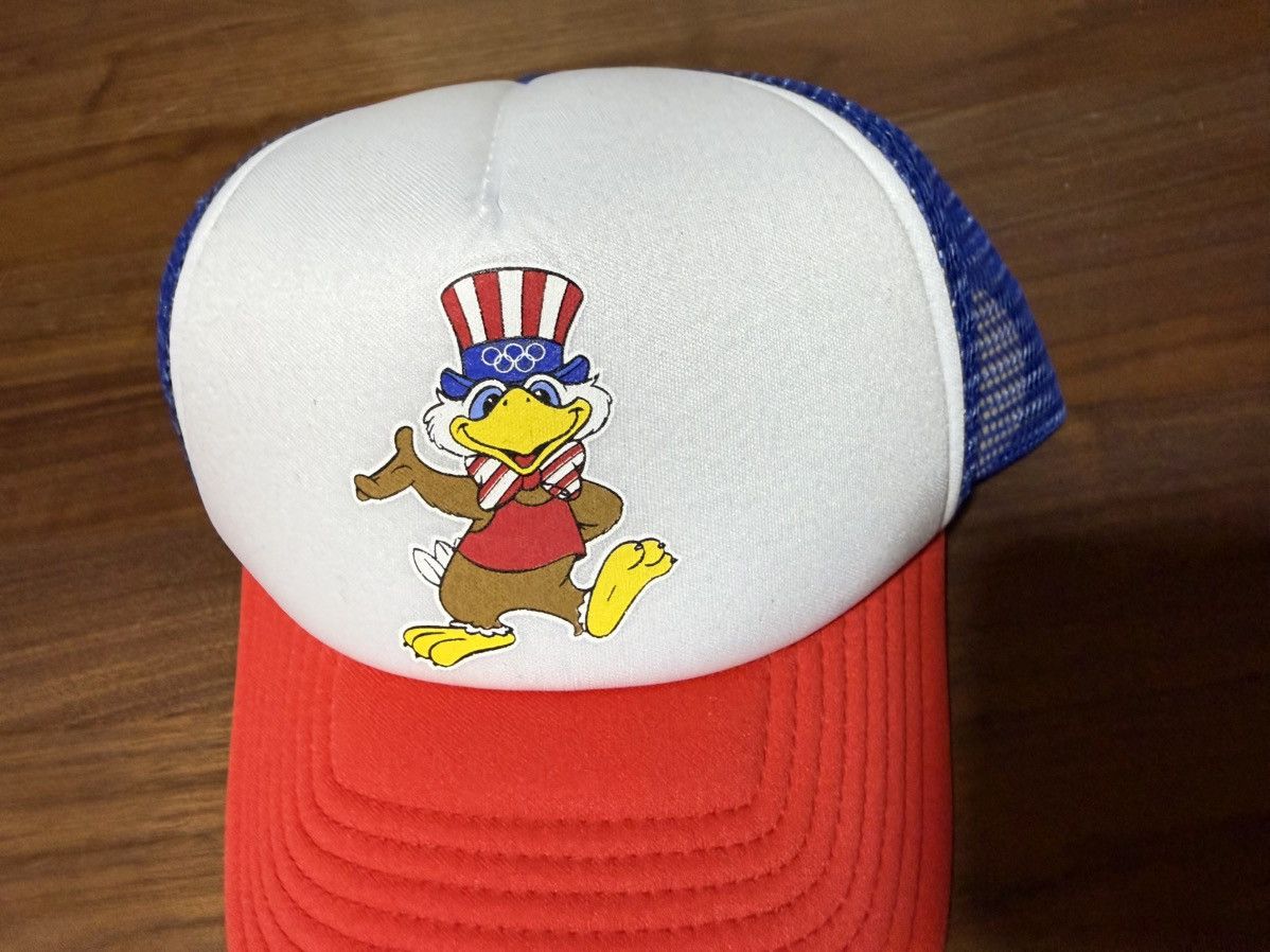 USA Olympics Red White Blue LOS ANGELES OLYMPICS Foam Trucker Hat USA Size ONE SIZE - 2 Thumbnail