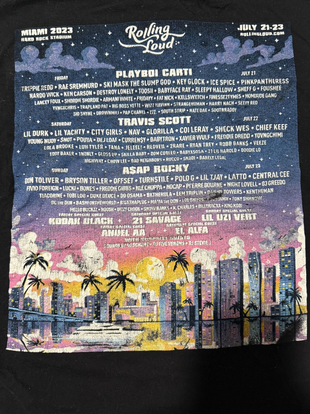 Other Rolling Loud 2023 Lineup Graphic Tee Size US M / EU 48-50 / 2 - 3 Thumbnail