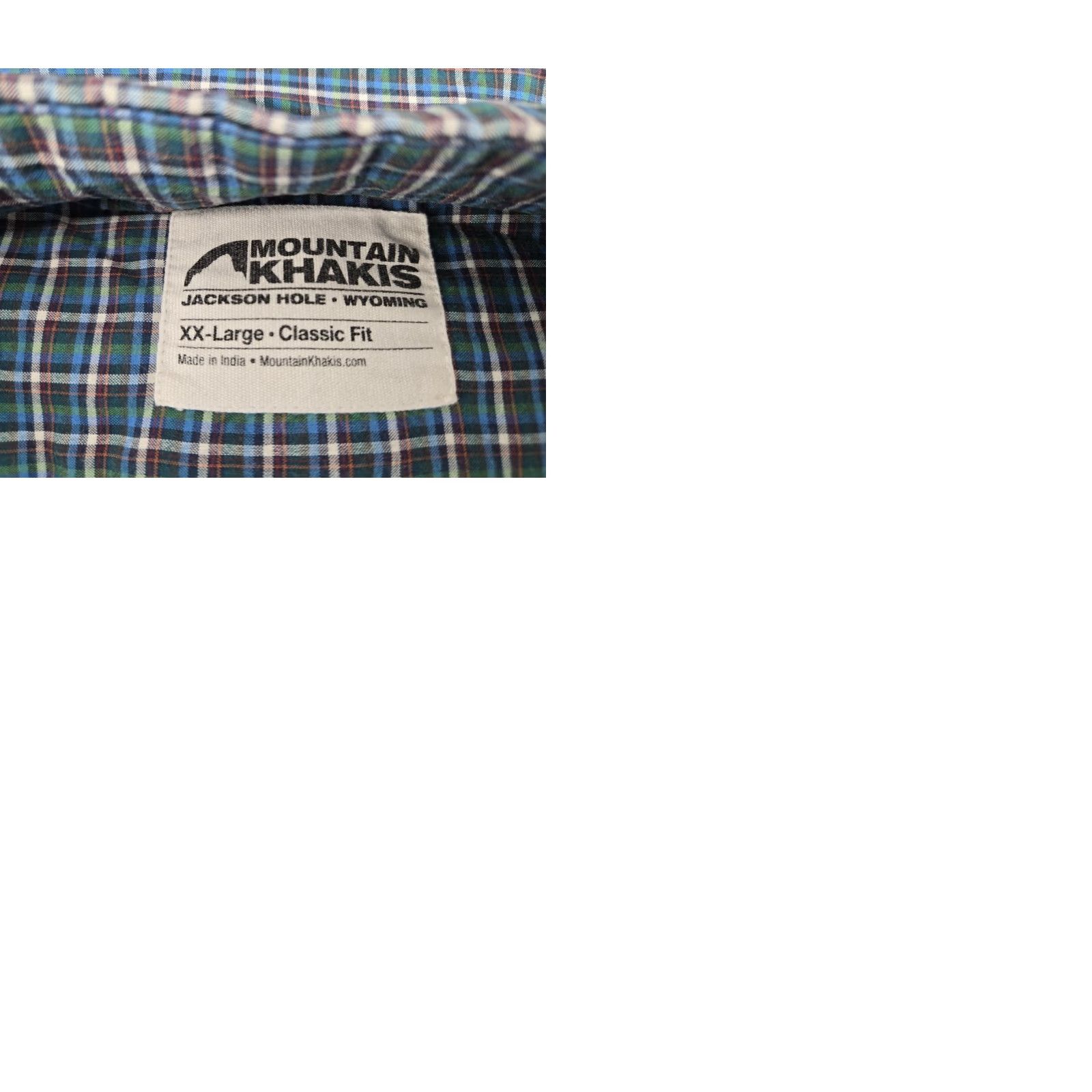 Mountain Khakis Mountain Khakis Shirt Mens 2XL Blue Plaid Button-Up Shirt Long Sleeve Crew Neck Collar Down Classic Outdoor Size US XXL / EU 58 / 5 - 9 Thumbnail