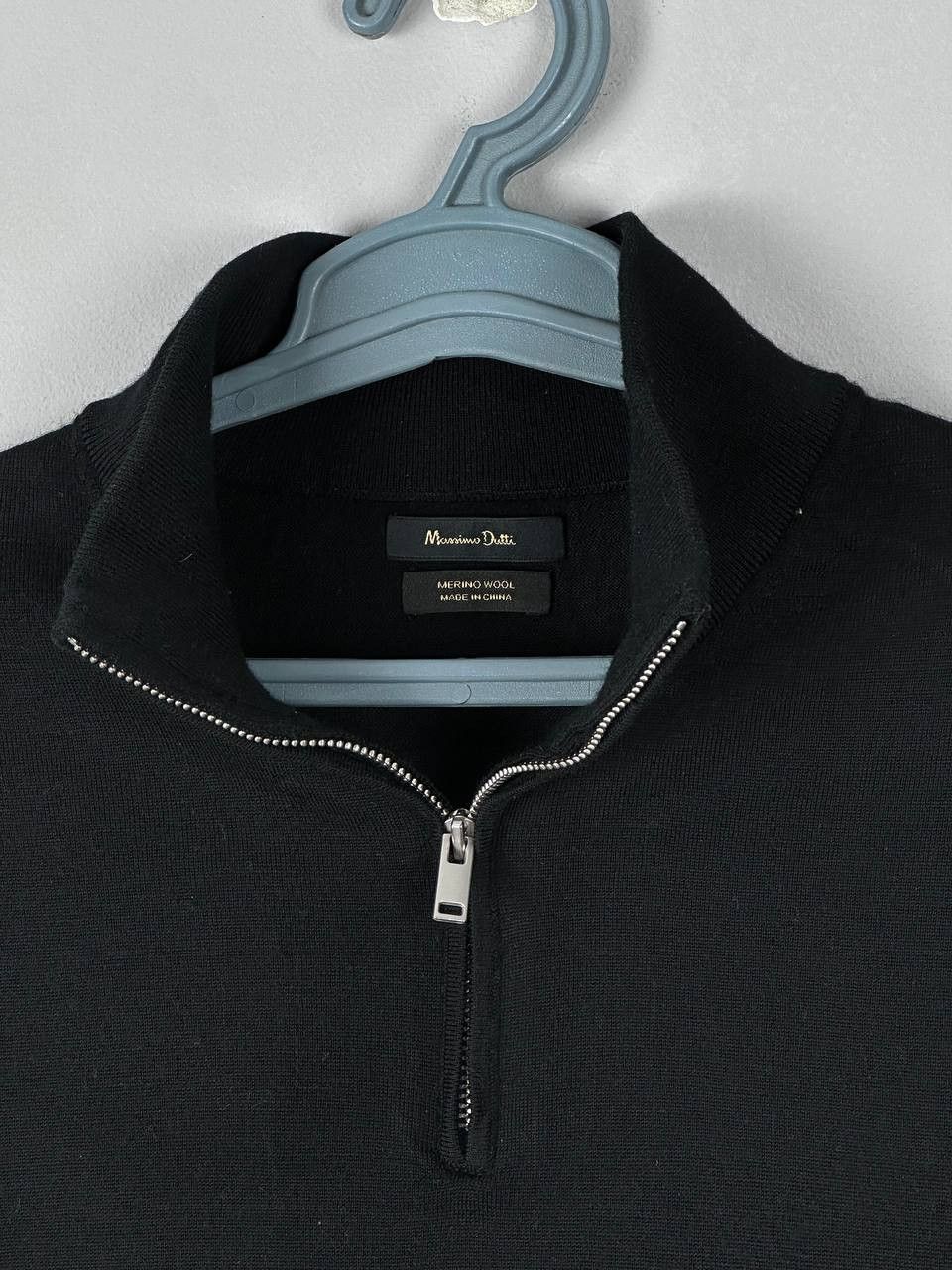 Massimo Dutti Massimo Dutti Luxury Black Quarter Zip Merino Wool Sweater Size US M / EU 48-50 / 2 - 4 Thumbnail